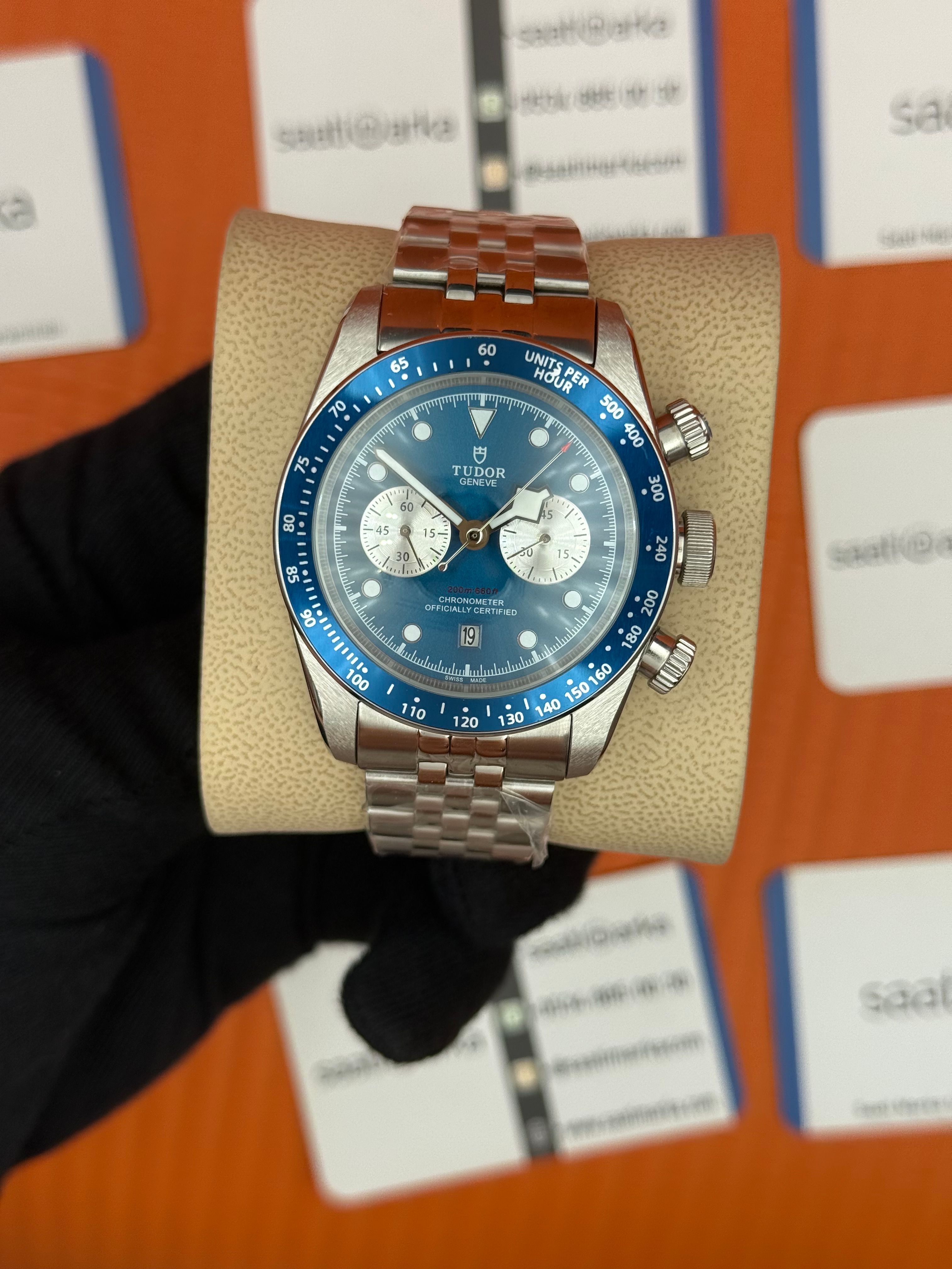 TUDOR black bay siyah kadran silver jubilee kordon 41mm erkek kol saati