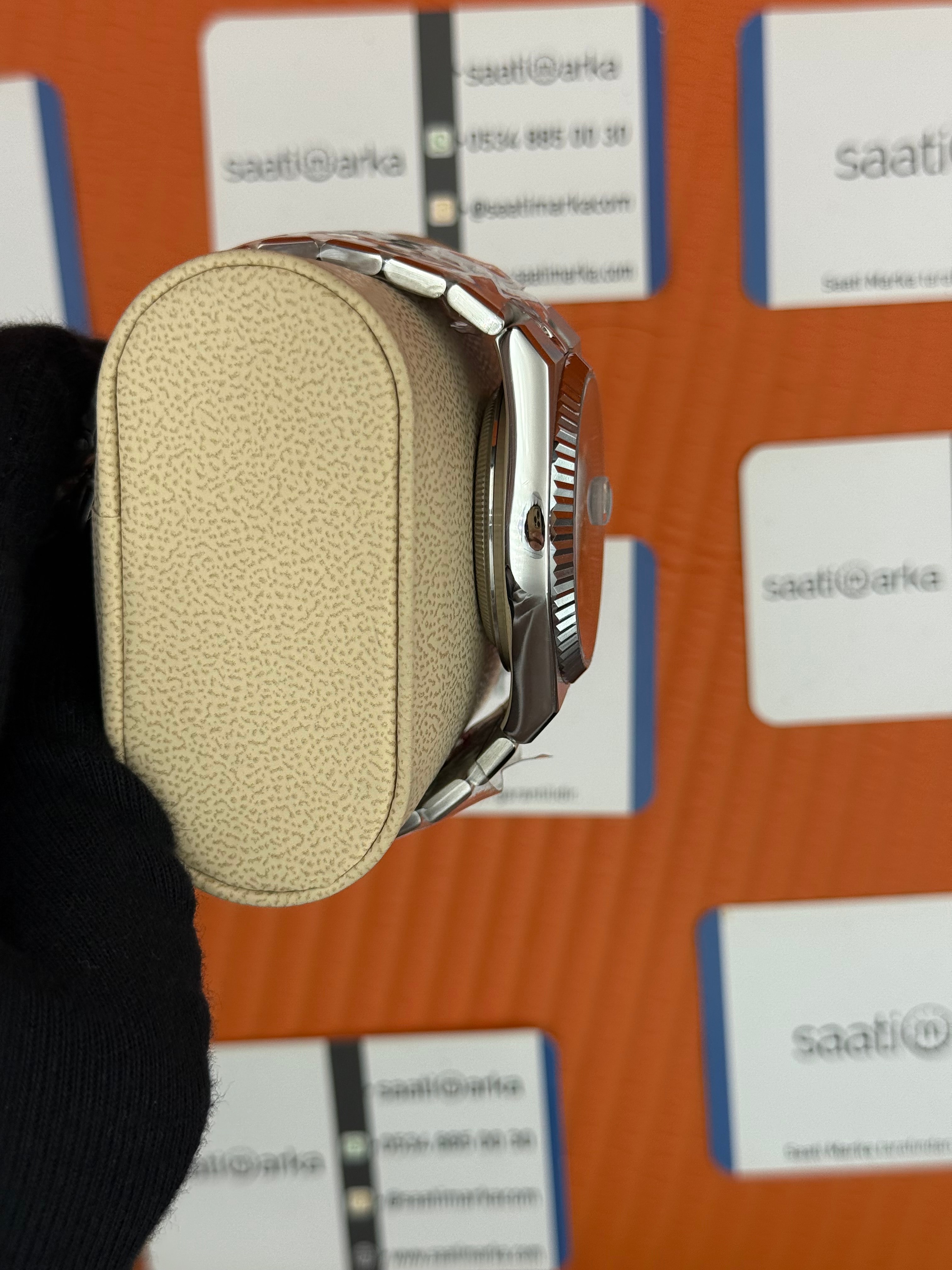 ROLEX land dweller 40mm siyah kadran silver kasa kordon oystersteel erkek kol saati