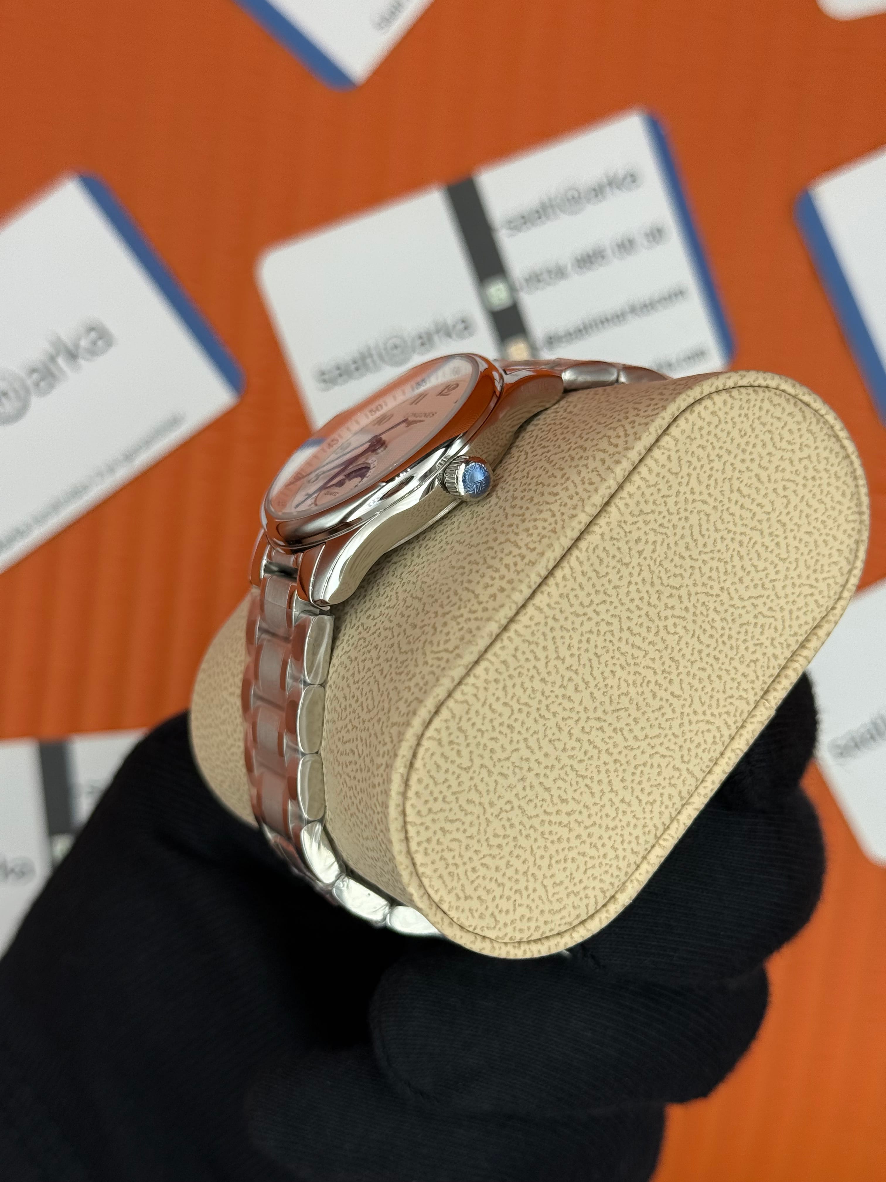 LONGINES beyaz kadran silver kasak kordon 34mm