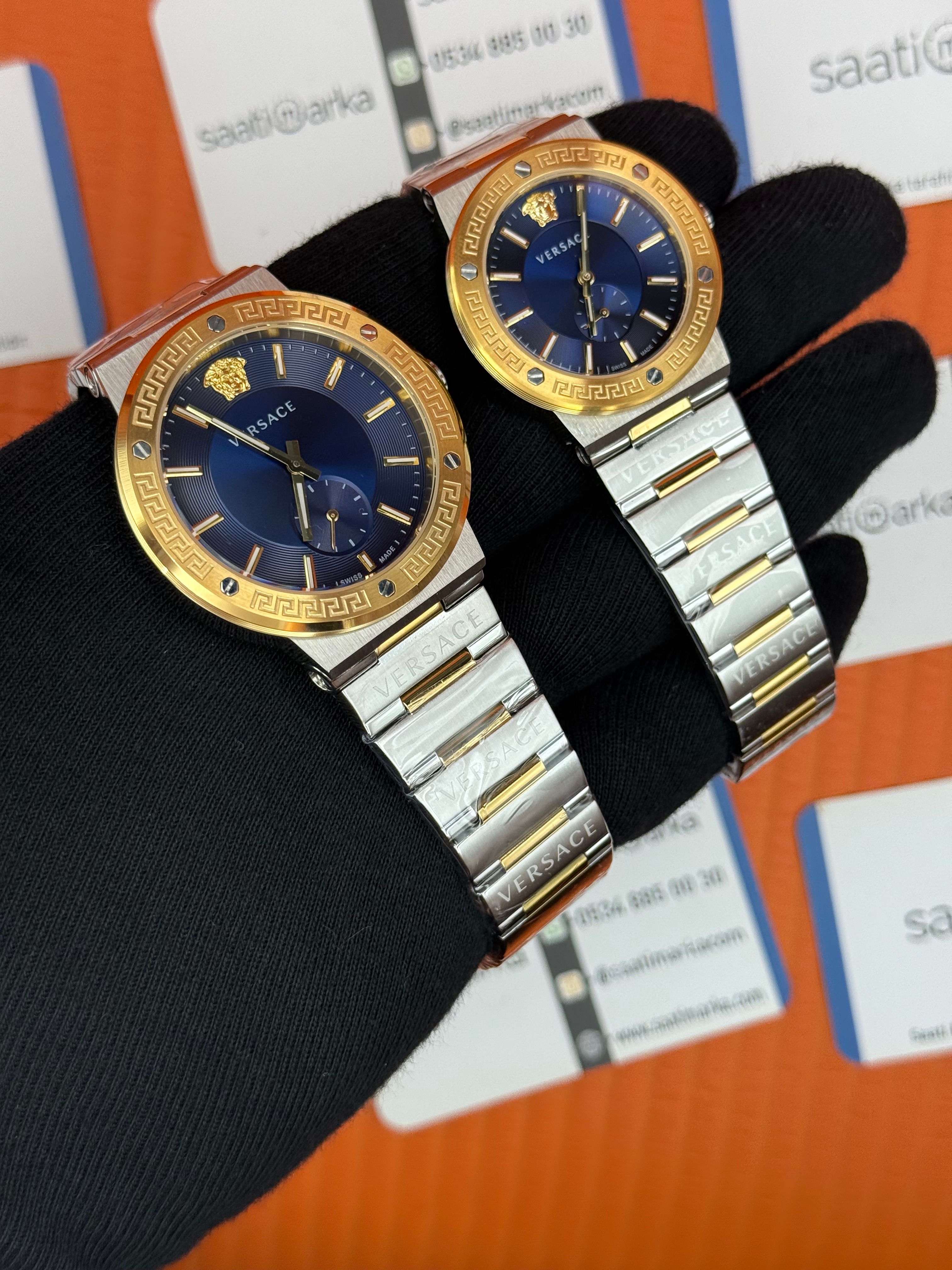 VERSACE çift kombini kadın 35mm erkek 43mm 