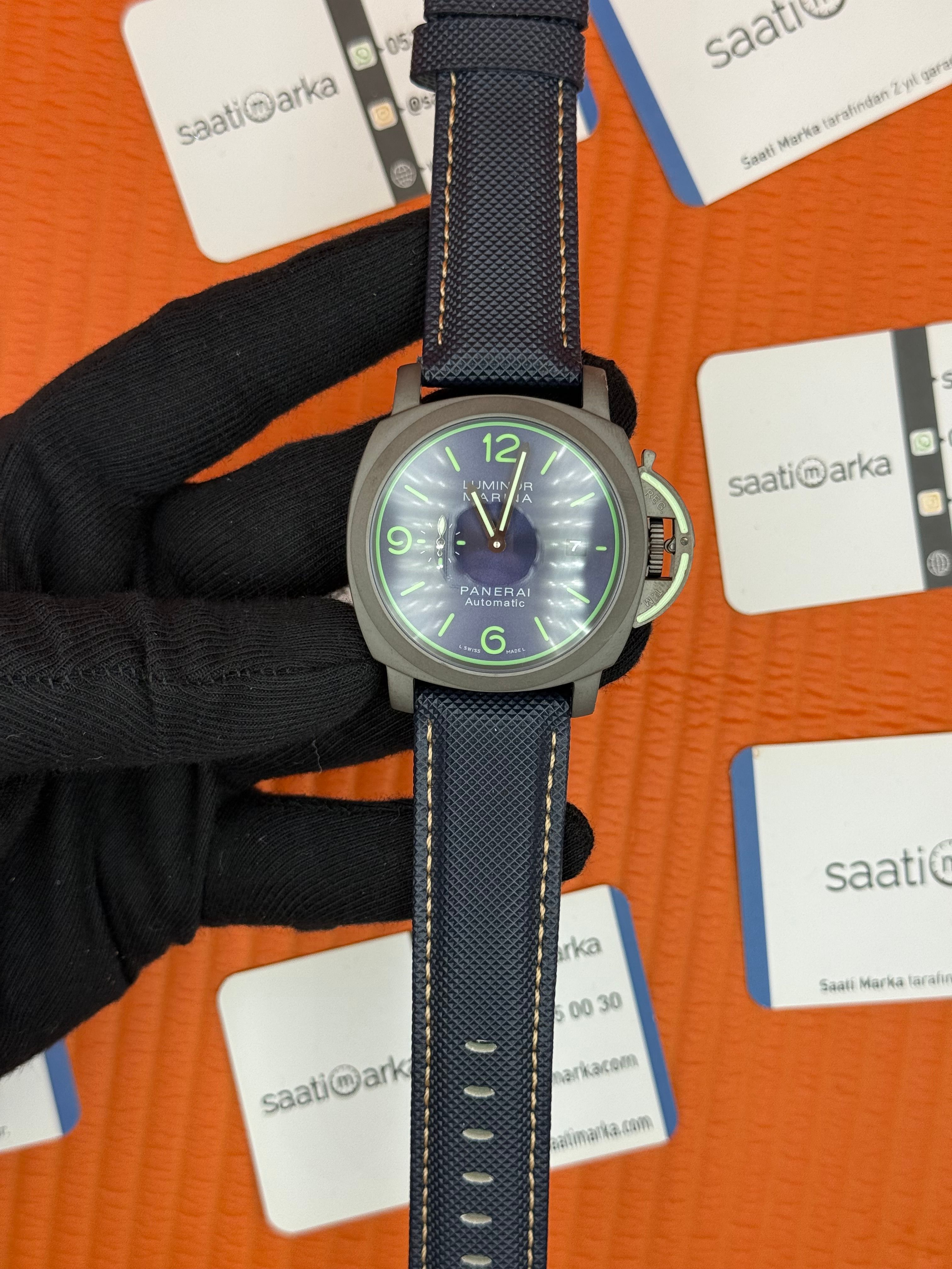 PANERAI marina automatic lacivert kordon mat gri kasa lacivert kadran