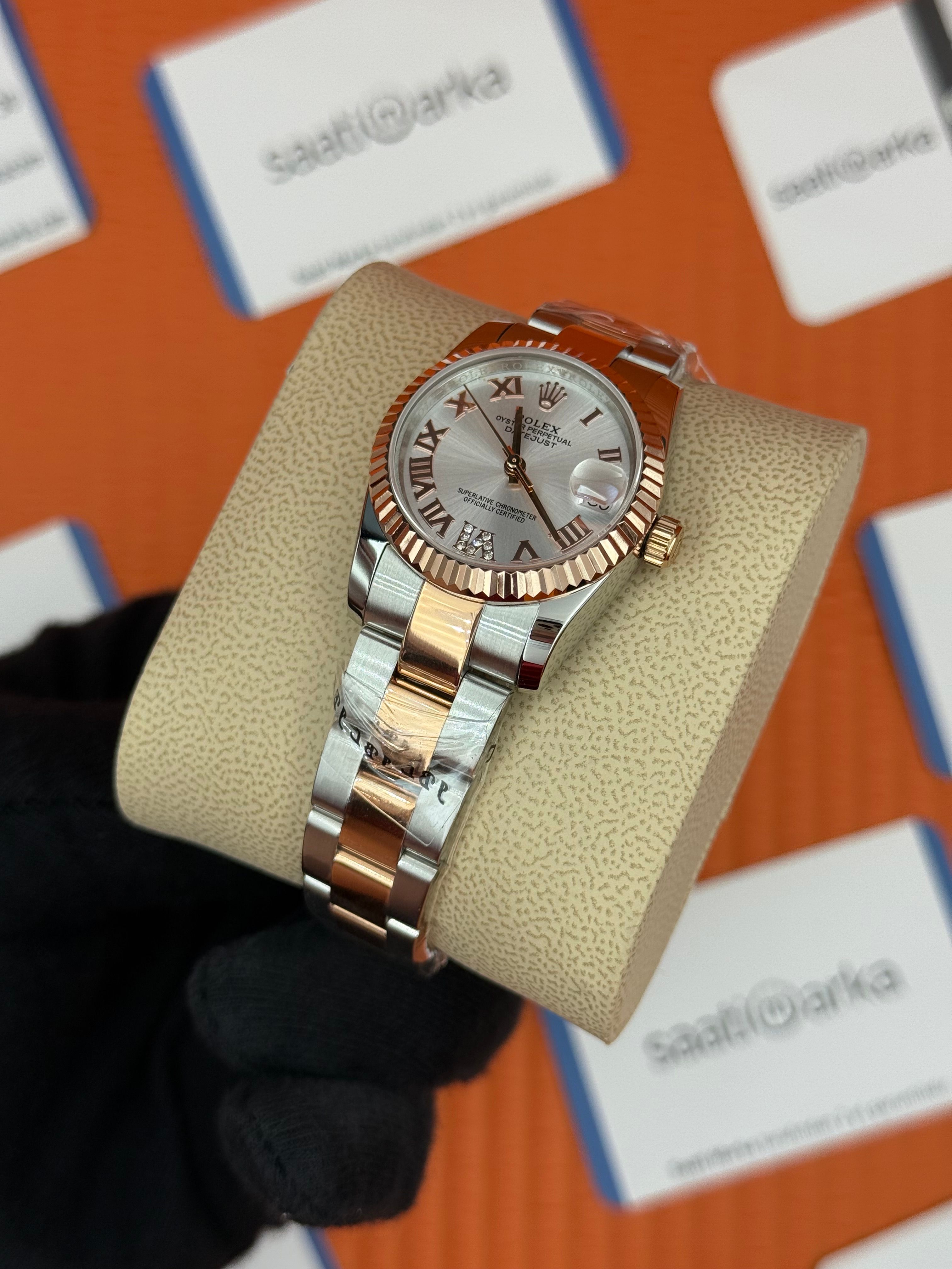 ROLEX datejust 31mm beyaz kadran oyster kordon 