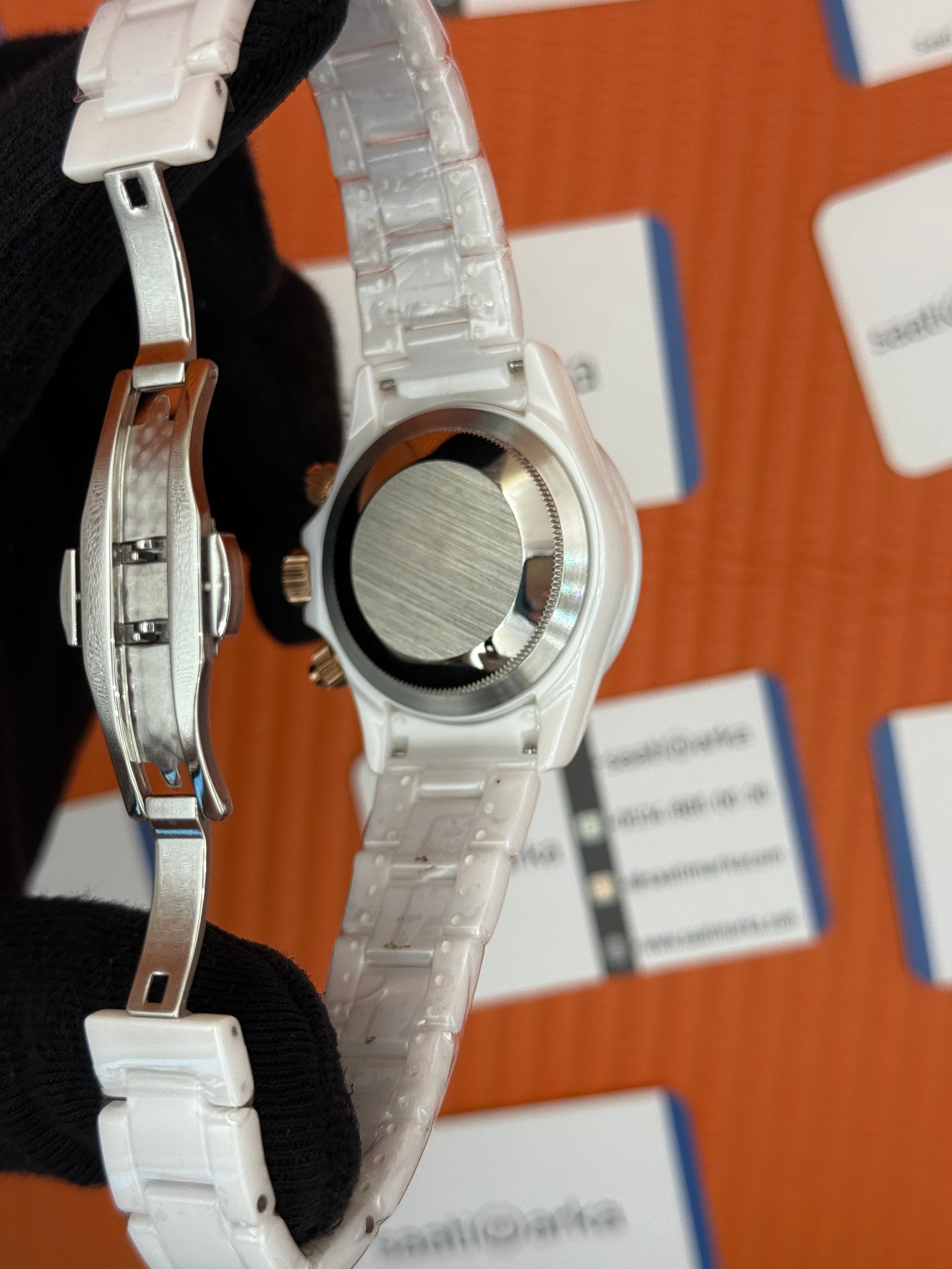ROLEX Daytona white dial SERAMİK kasa-kordon
