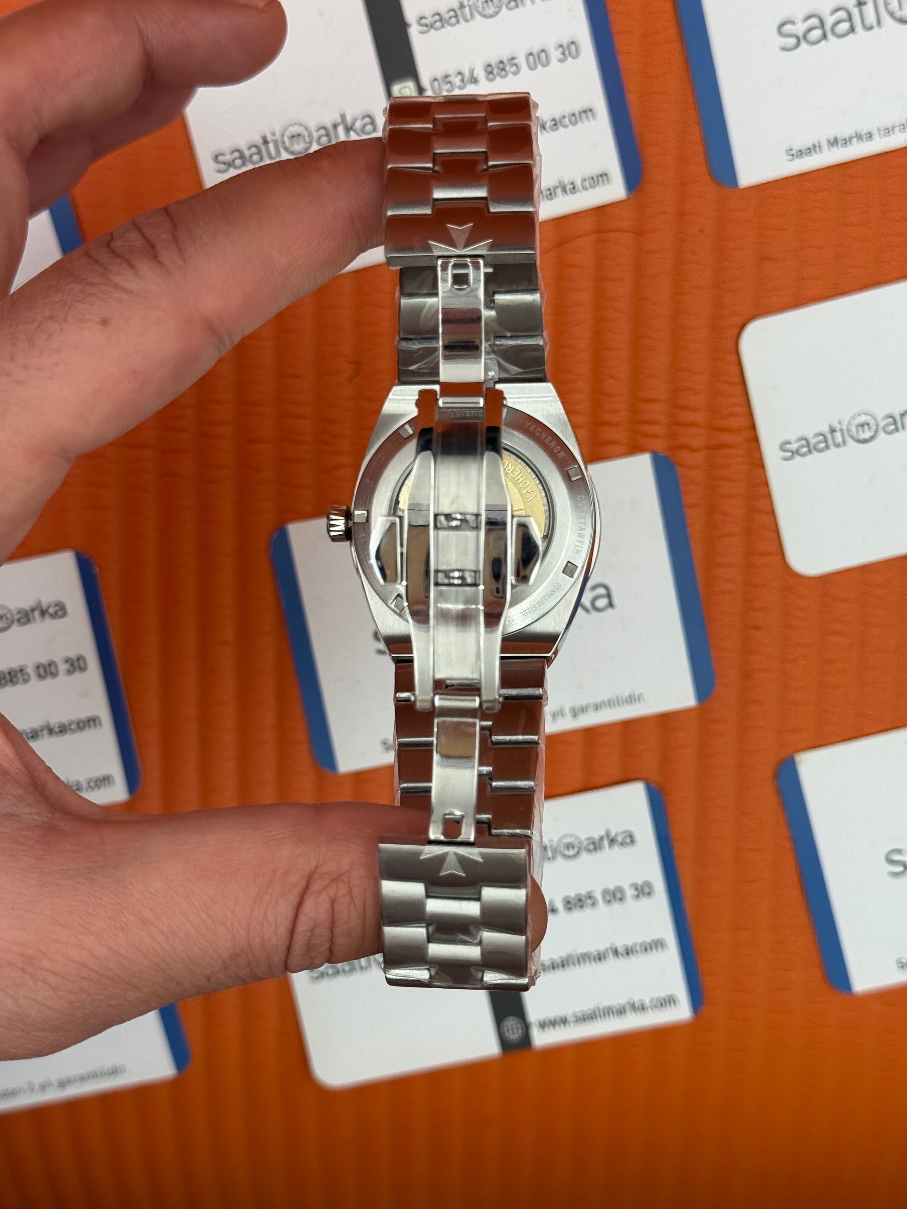 VACHERON CONSTANTIN overseas yeşil kadran silver kasa kordon erkek kol saati