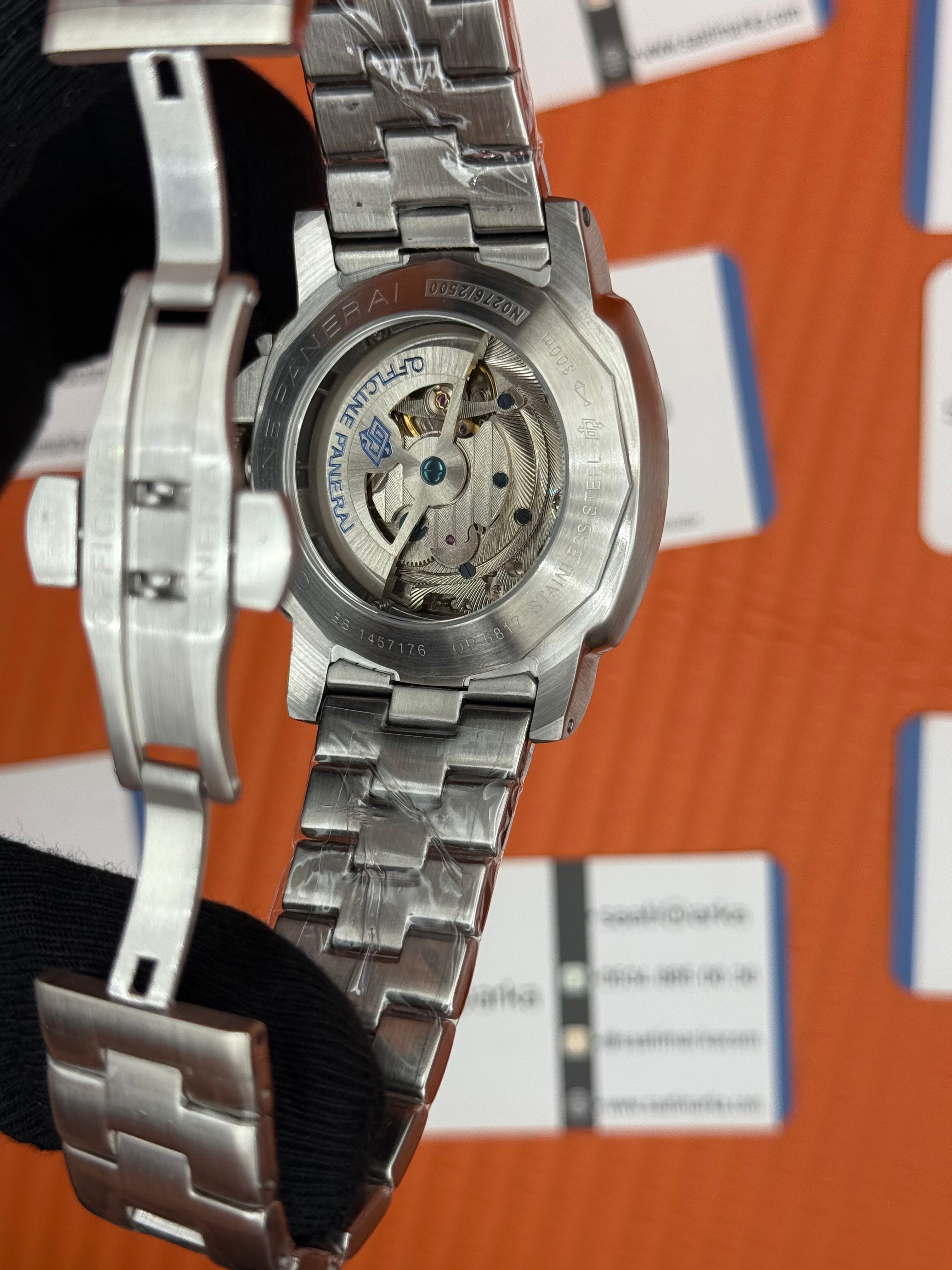 PANERAI marina çelik kasa kordon siyah kadran 