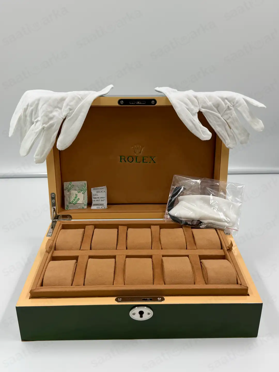 ROLEX ギフトボックスセット ROLEX PREMİUM 10'LU AHŞAP SAAT KOLEKSİYON VE SERGİLEME KUTUSU