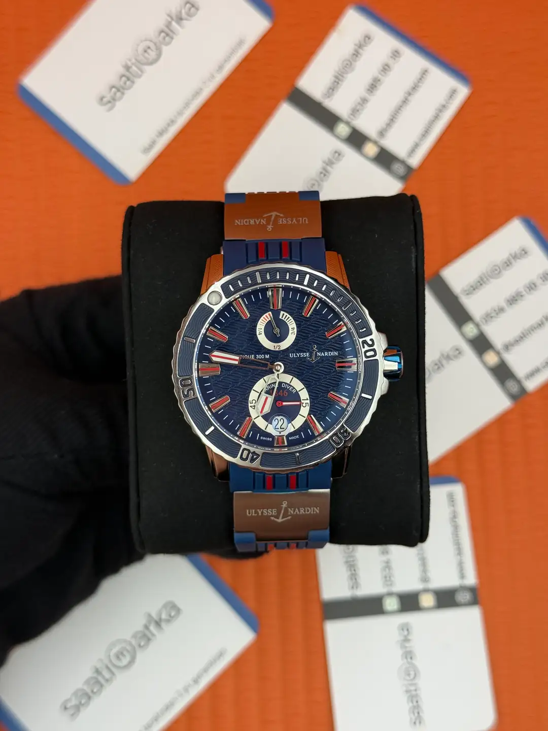 ULYYSE NARDİN CHRONOMETER MAXİ MARİNE MAVİ KORDON SİLVER KASA