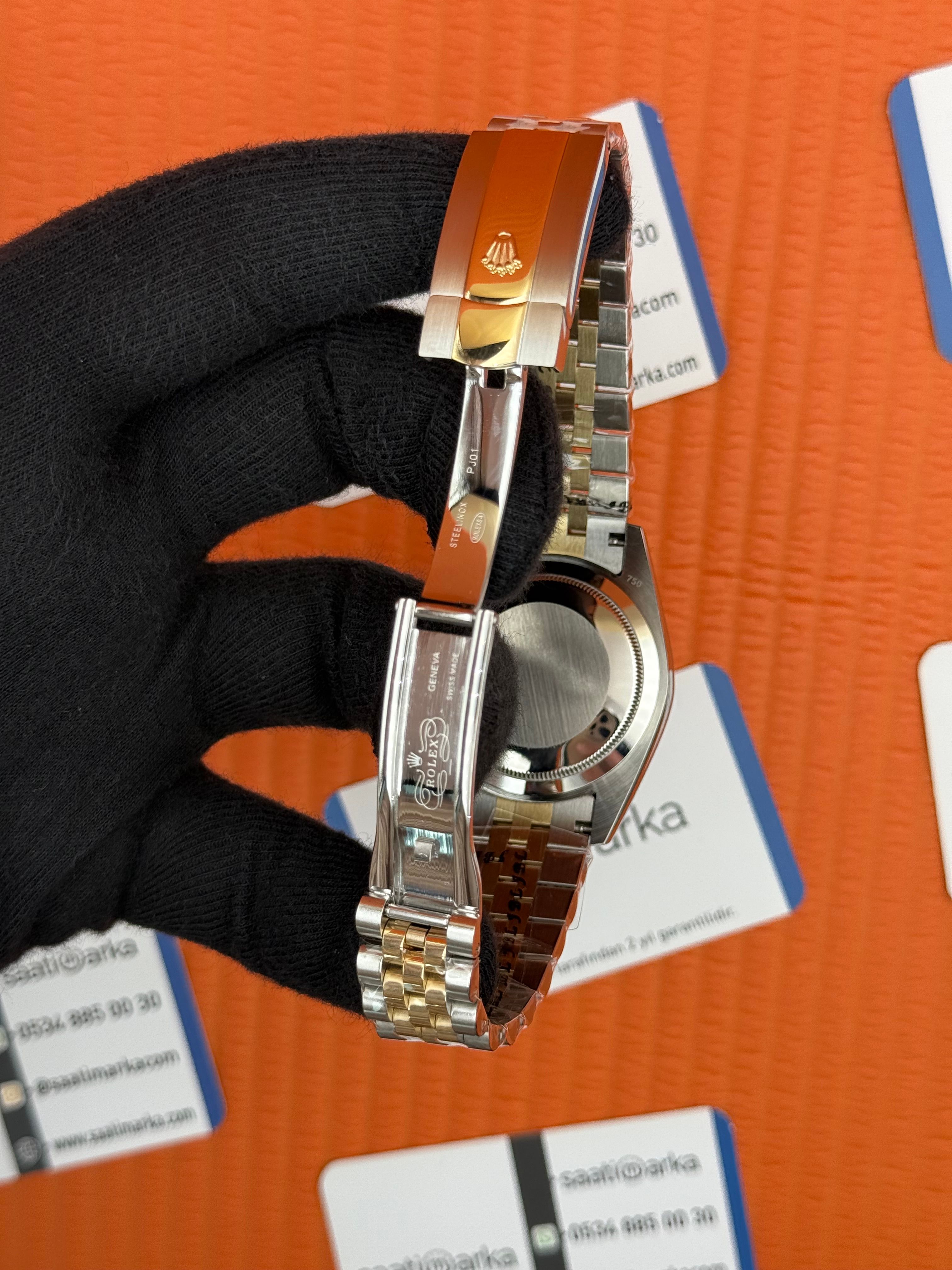 ROLEX Datejust white dial gold-silver jubilee kordon