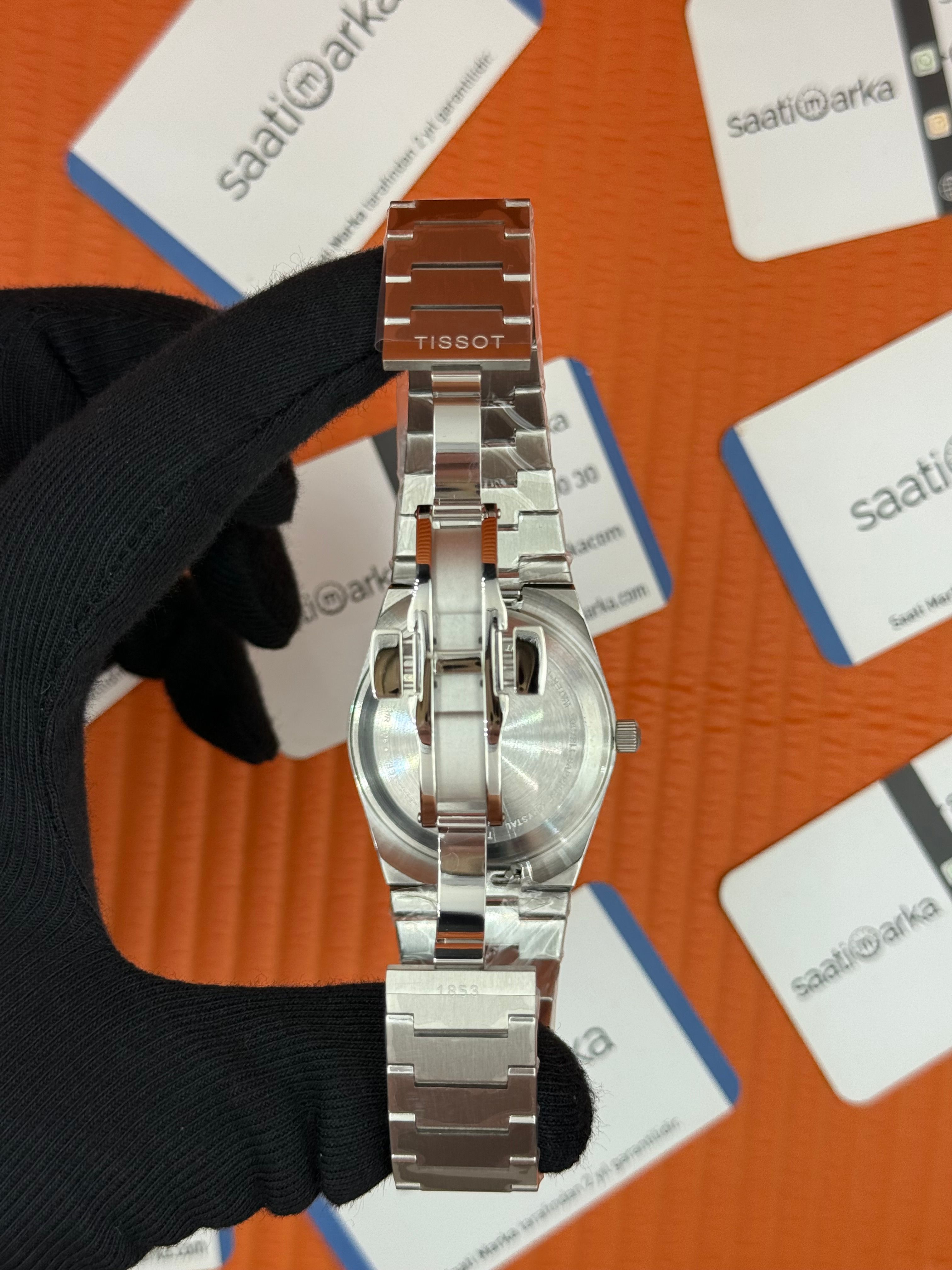TISSOT PRX 40MM siyah kadran silver kasa kordon erkek kol saati