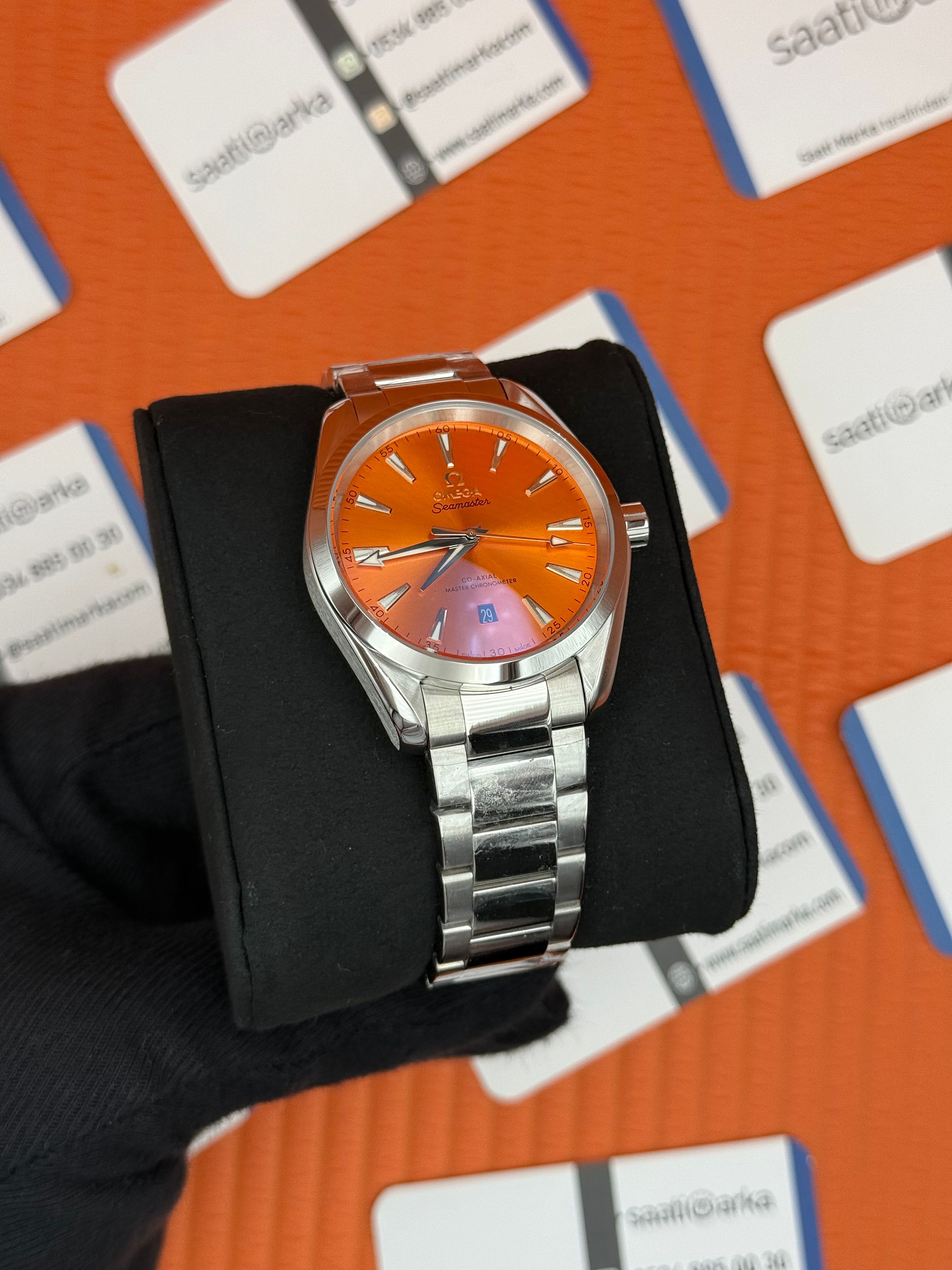 OMEGA SEAMASTER AQUA TERRA TURUNCU KADRAN OTOMATİK MEKANİZMA ÇELİK KORDON KASA 