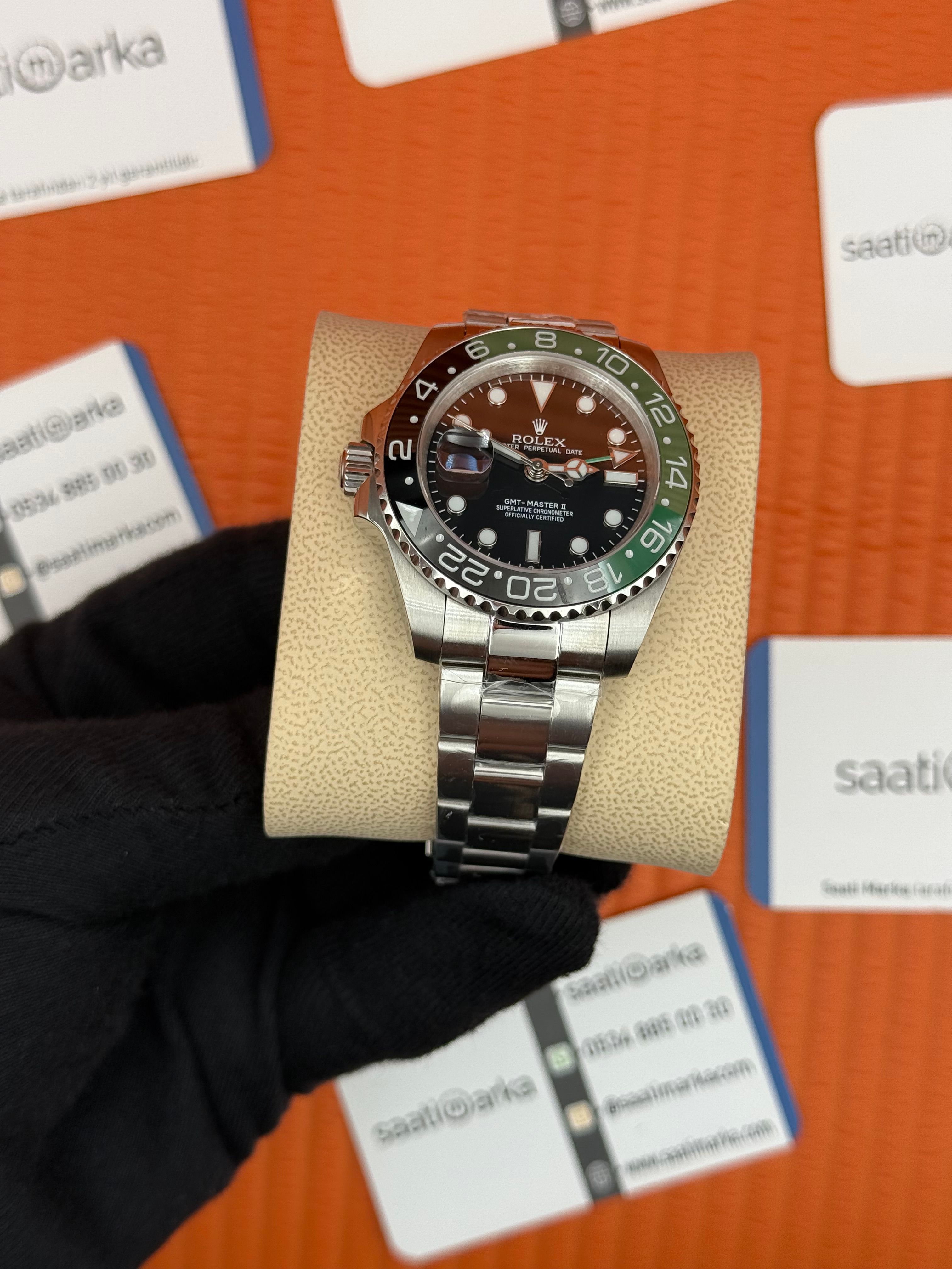 ROLEX Gmt Master Sprite blacik dial green black bezel oyster 40mm