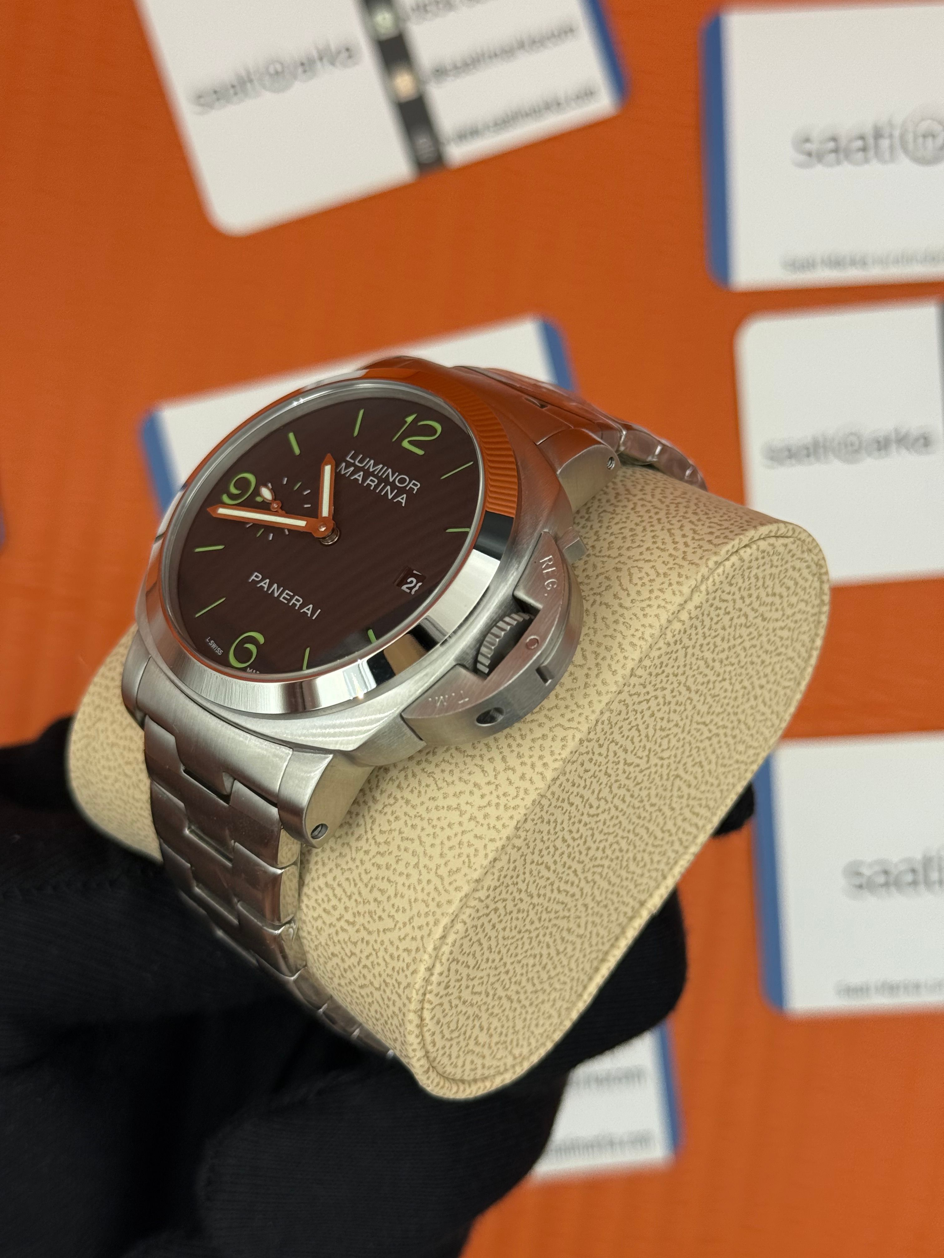 PANERAI marina çelik kasa kordon siyah kadran 