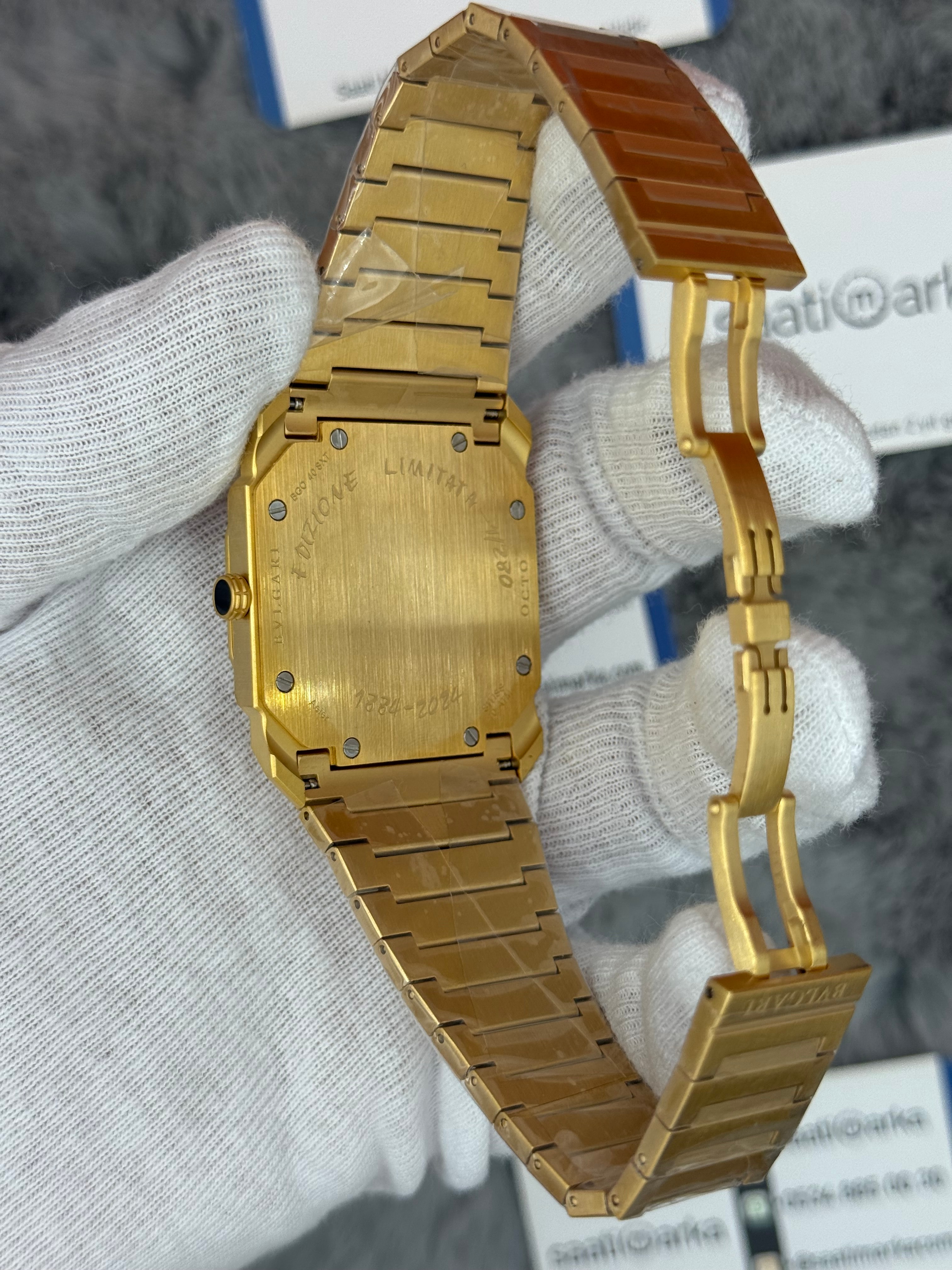 BVLGARİ octo 40mm pusula kadran gold kasa kordon erkek kol saati
