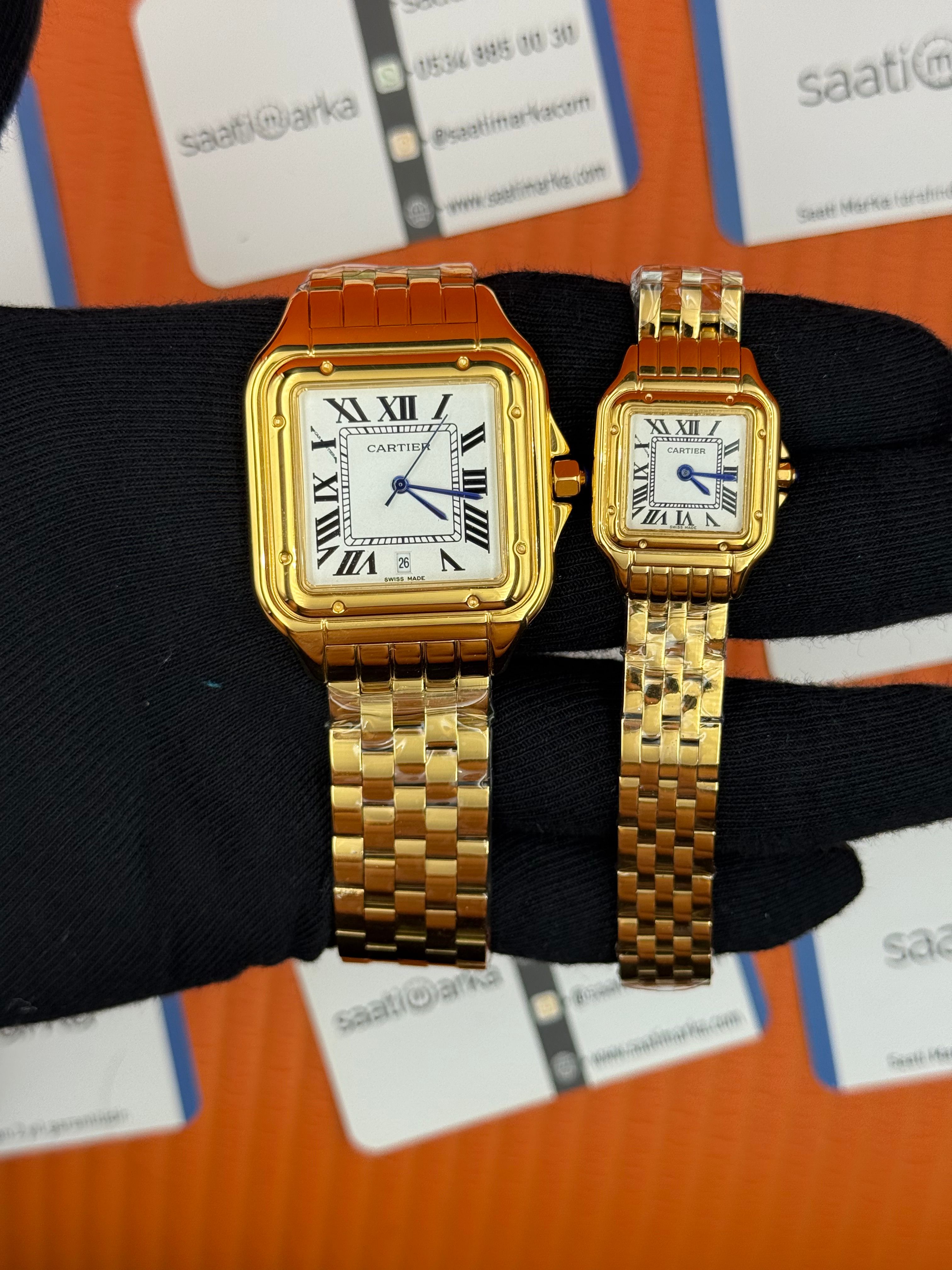 CARTİER panthere çift kombini erkek 42mm kadın 22mm