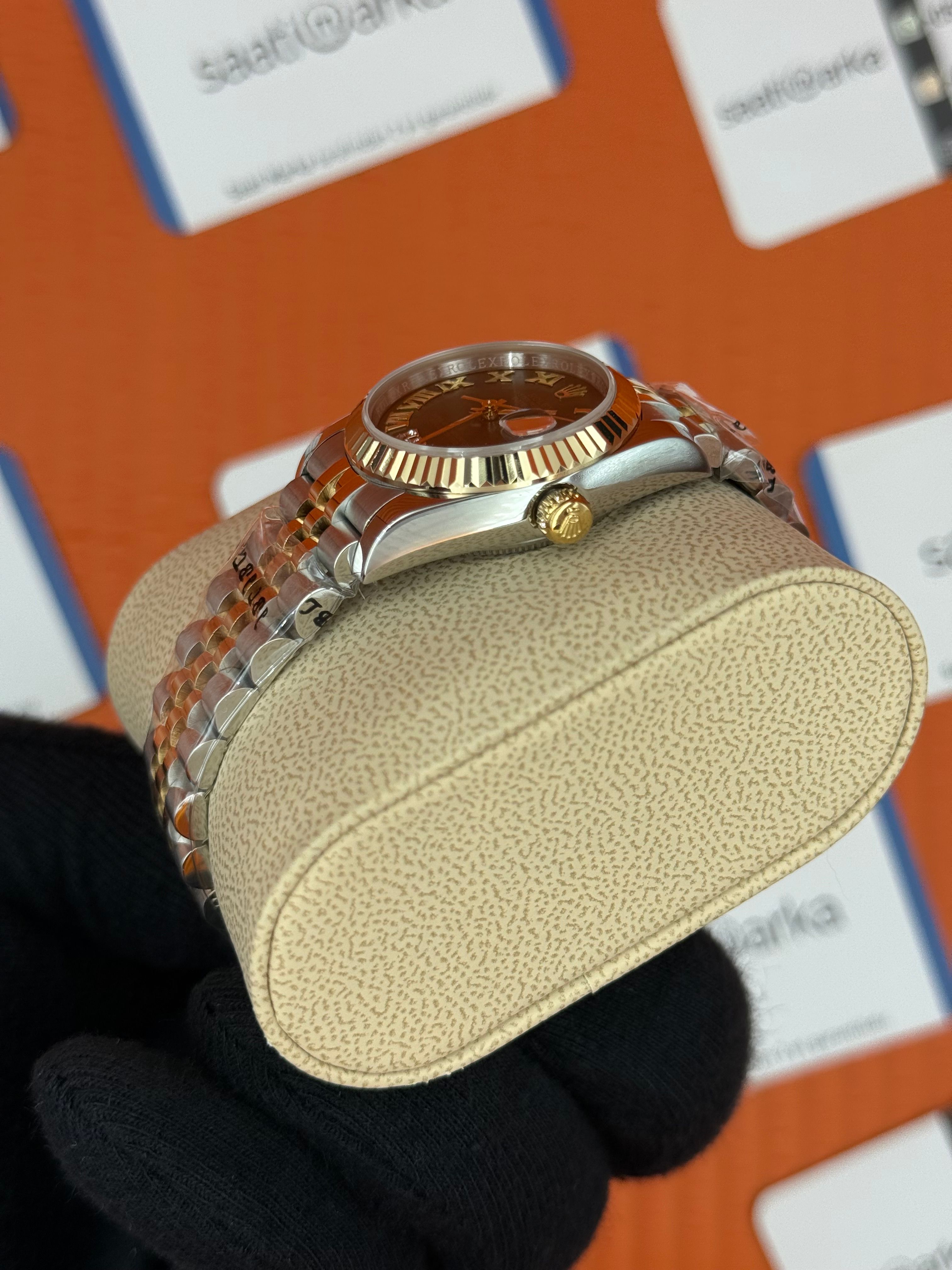 ROLEX datejust 31mm yeşil kadran gold silver jubilee kordon