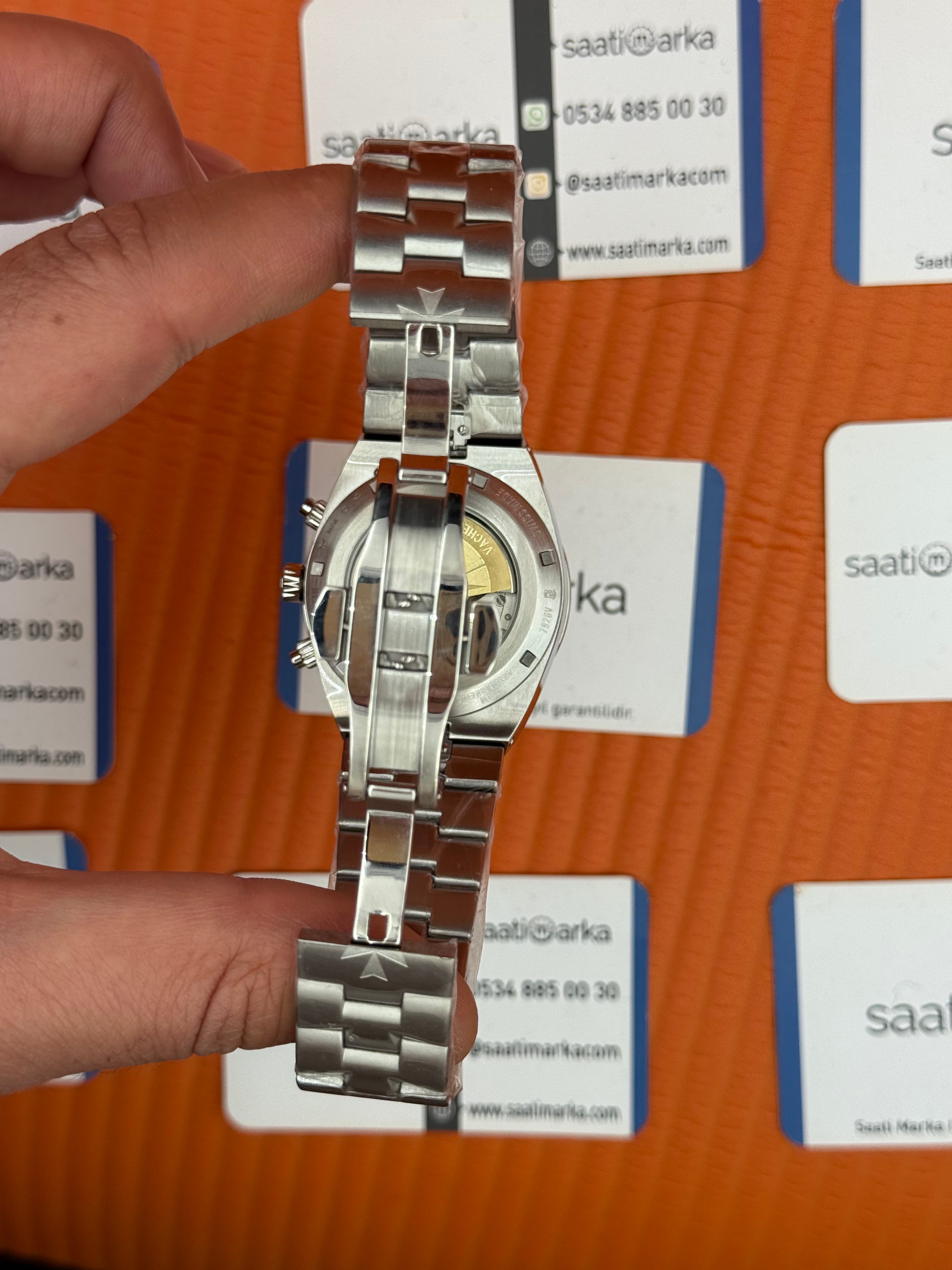 VACHERON CONSTANTIN overseas chronograph yeşil kadran silver kasa kordon erkek kol saati