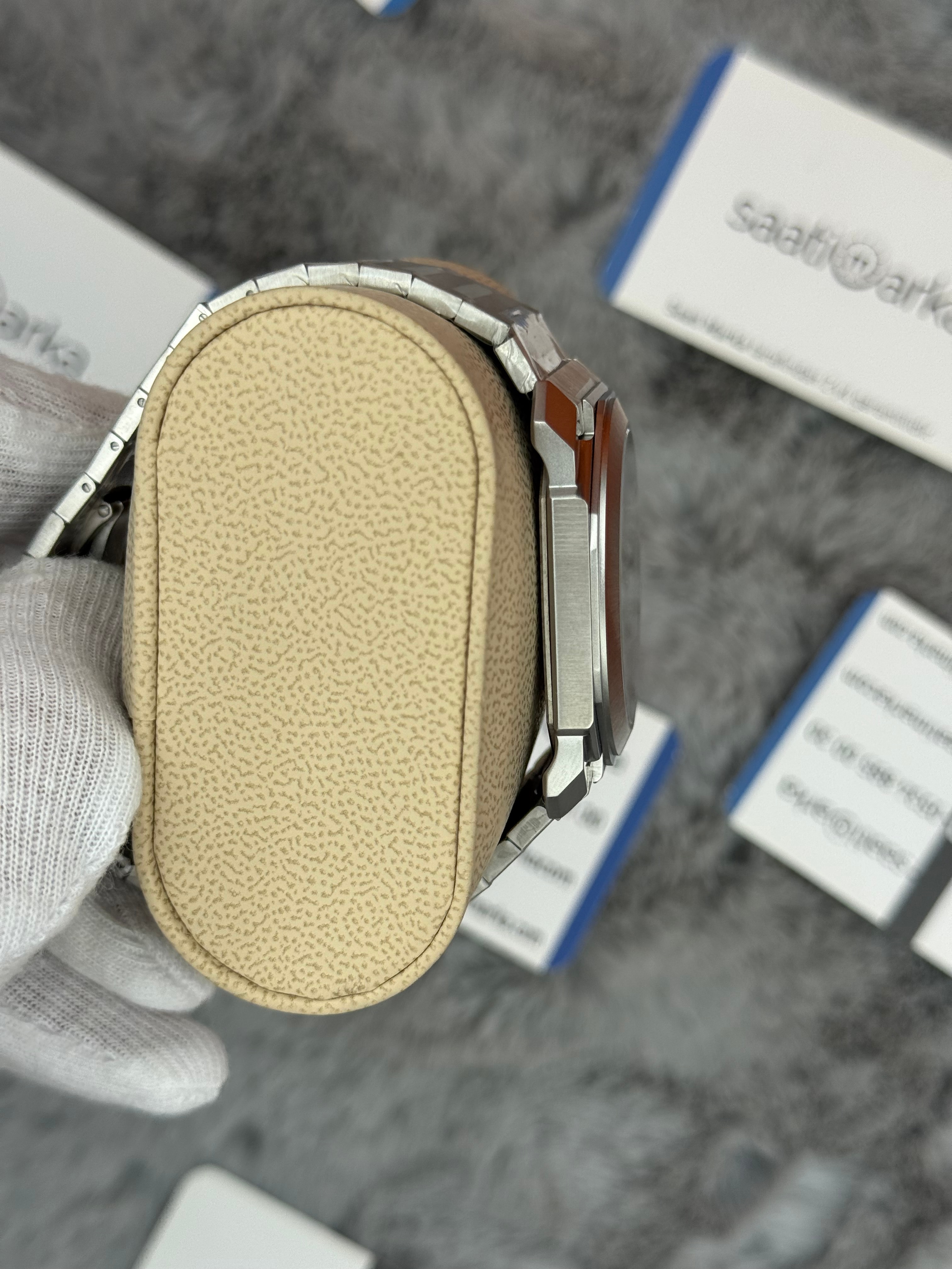 BVLGARİ octo 40mm mat gri kadran silver kasa kordon erkek kol saati