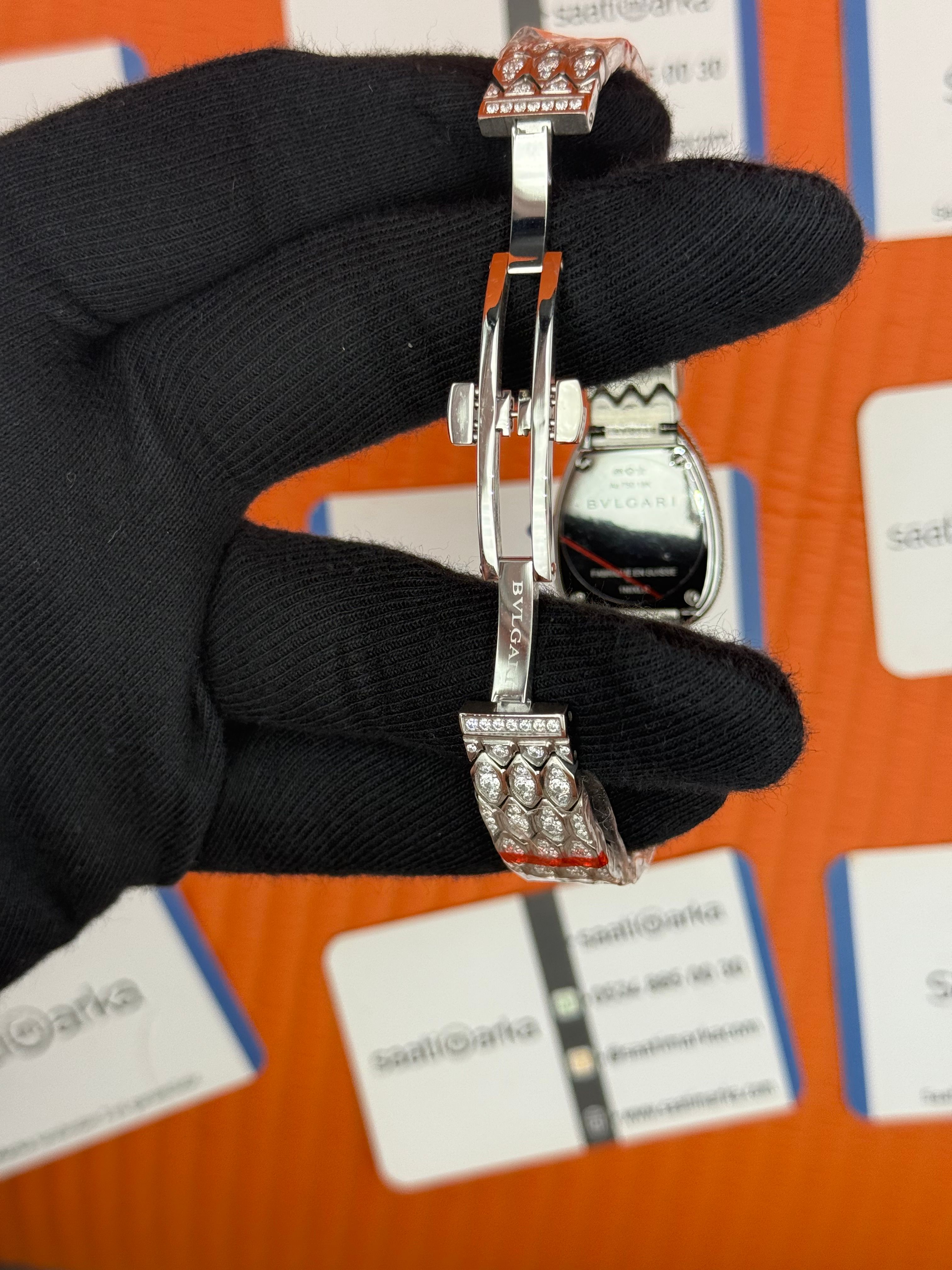 BVLGARİ serpenti seduttori full diamond silver kasa kordon kadın kol saati