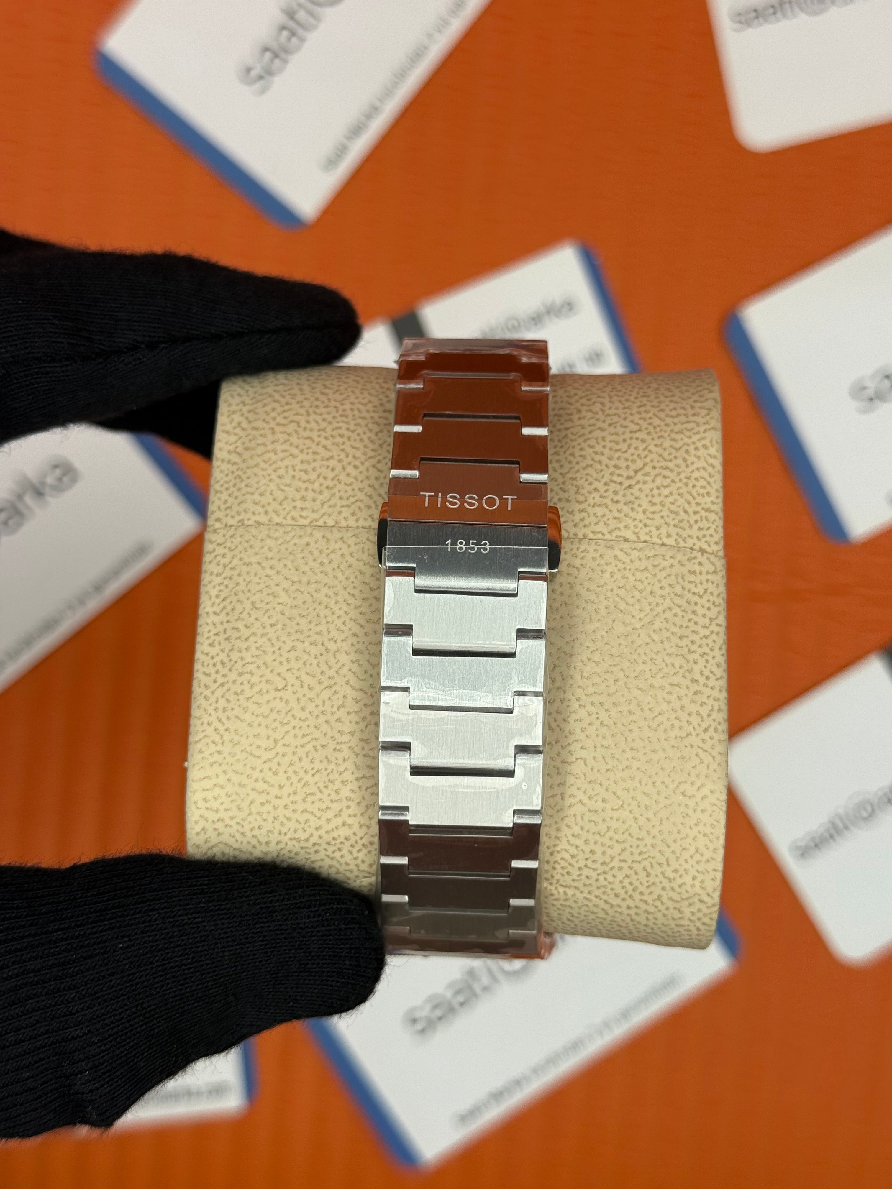 TISSOT PRX 40MM tıffany kadran silver kasa kordon erkek kol saati