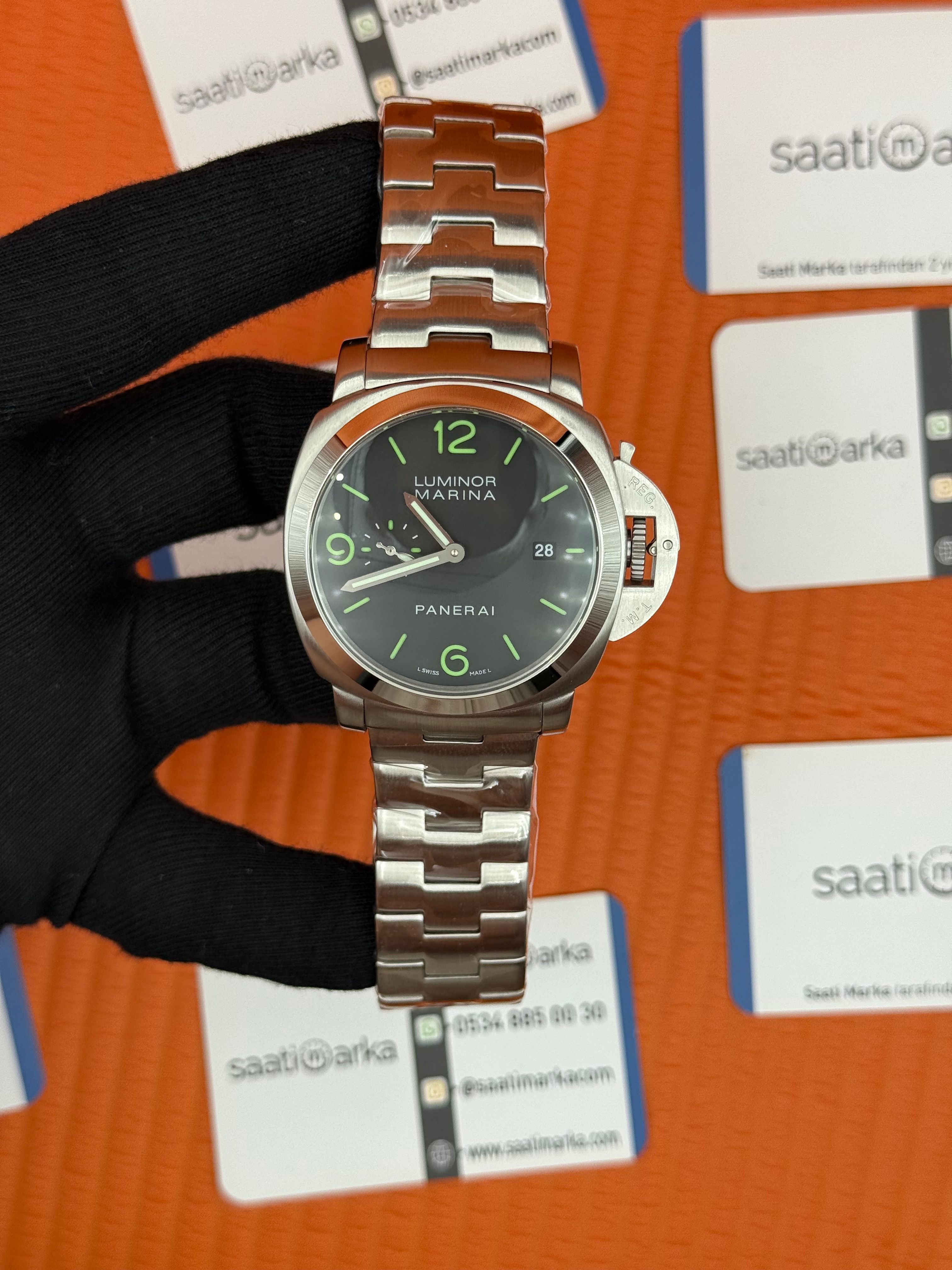 PANERAI marina çelik kasa kordon siyah kadran 