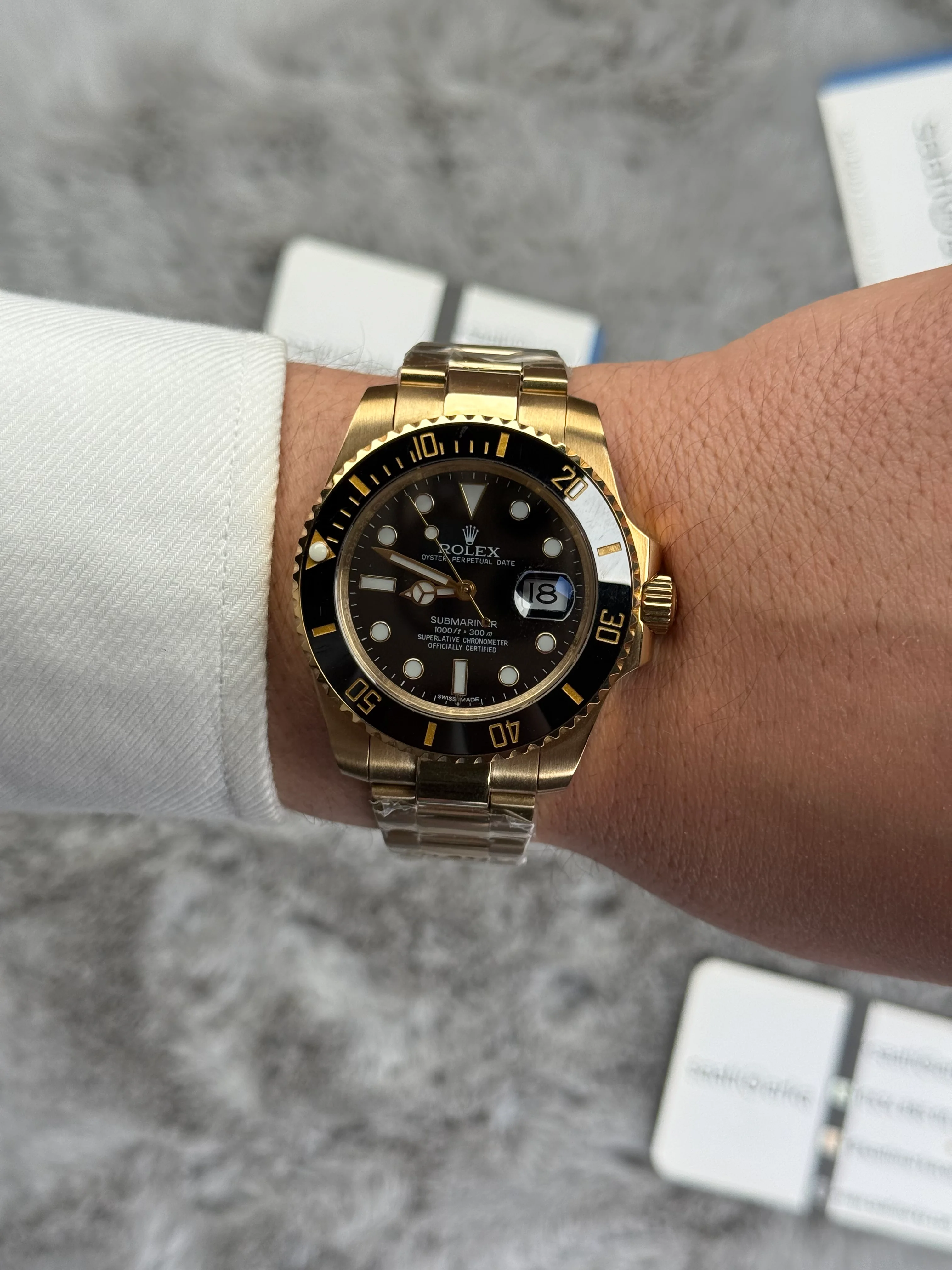 Wさまさま ROLEX Submariner oyster blacil dial gold kasa-kordon