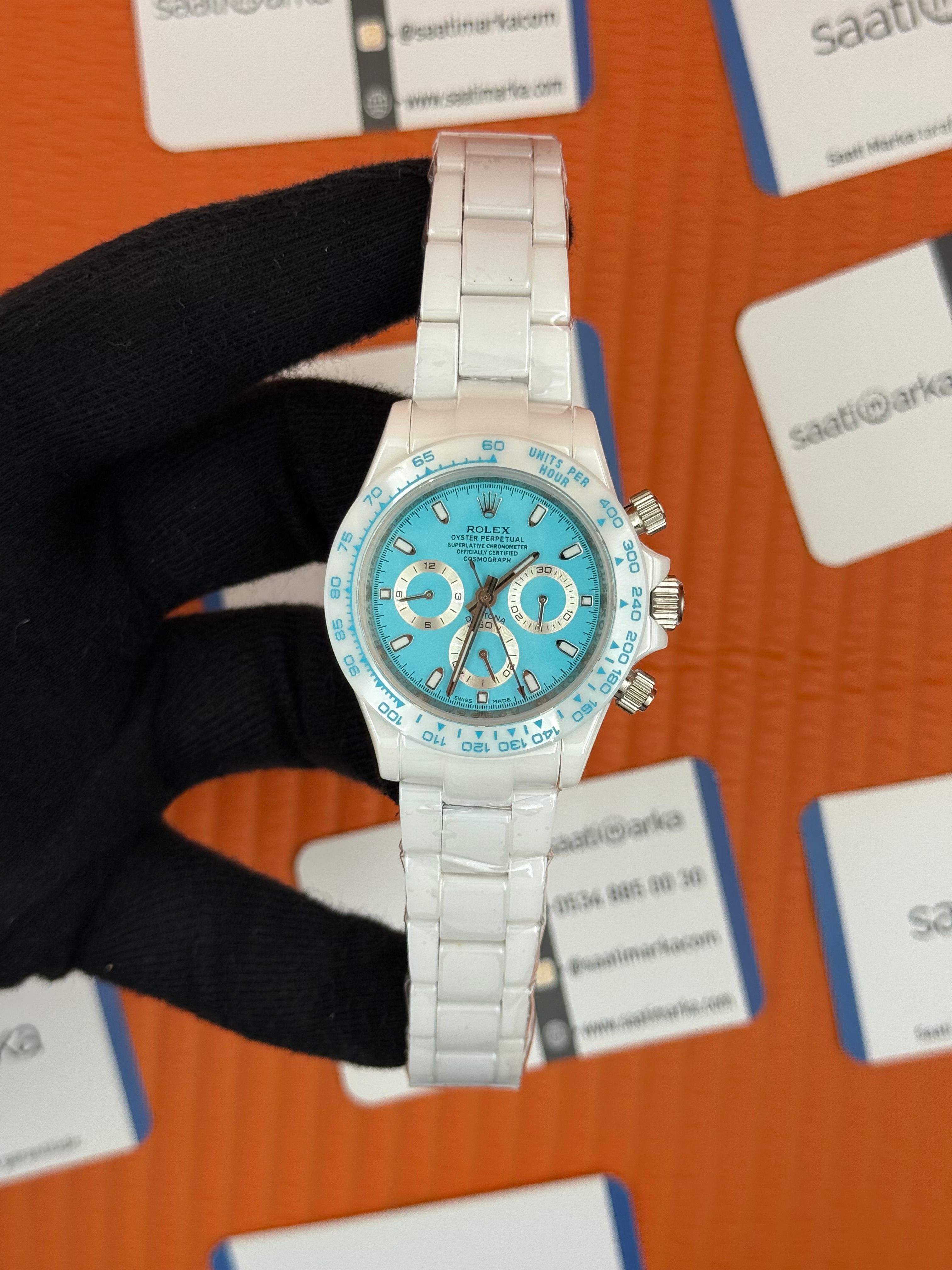 ROLEX Daytona turguoise dial SERAMİK kasa-kordon