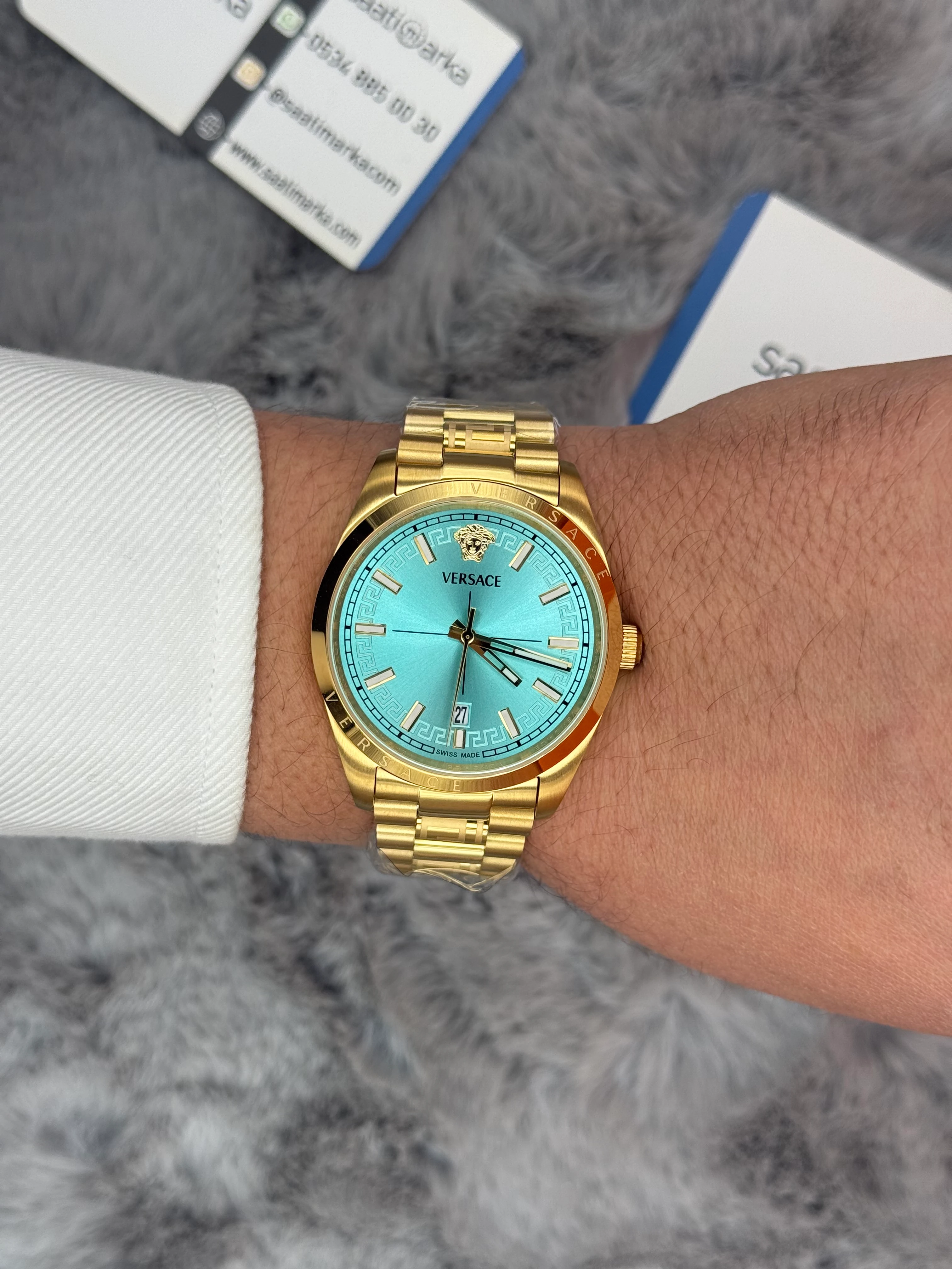 ROLEX 40MM TURKUAZ KADRAN GOLD KASA KORDON ERKEK KOL SAATİ