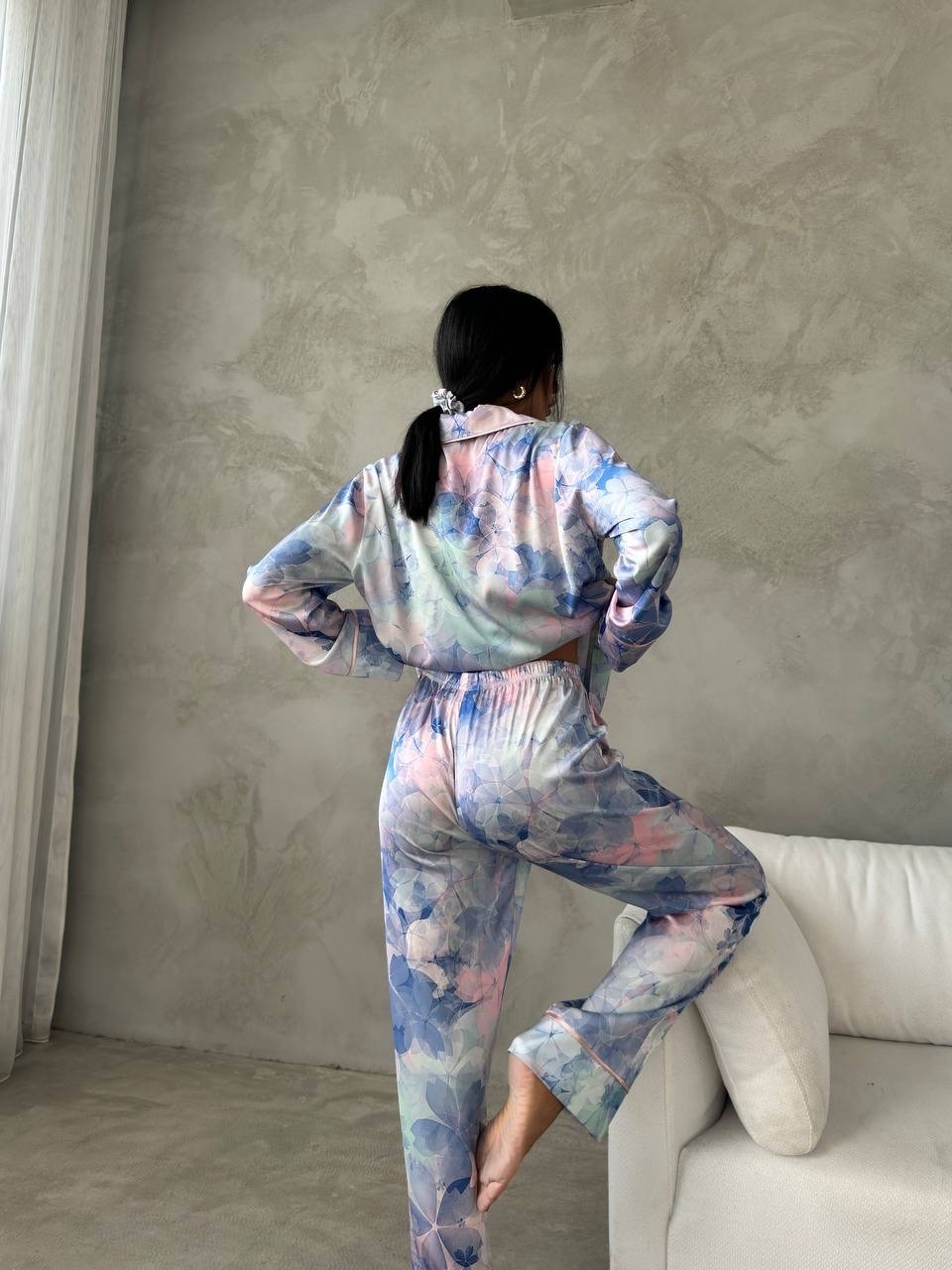 Lüks Armani Saten Uzun Takım + Toka