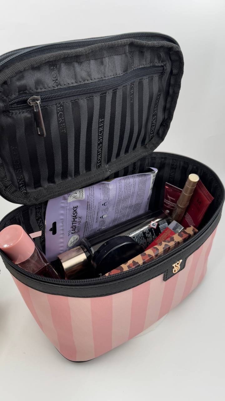 Pembe/Victoria’s Secret VS Büyük Ekspres Seyahat/Makyaj Çanta