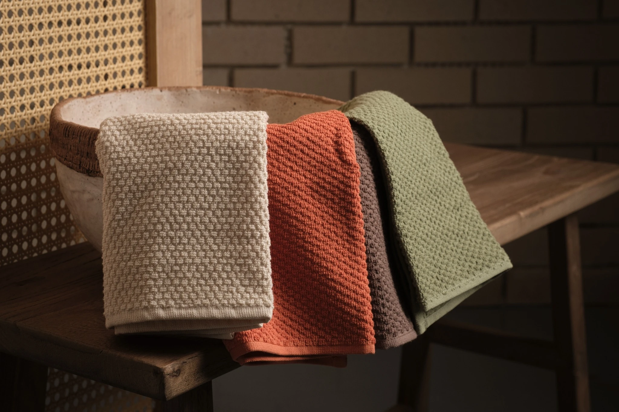 %100 Pamuk 4'lü El Havlu Seti - 30x50 cm | Çeyizlik, Misafir, Mutfak, Banyo için Hediye Havlu image