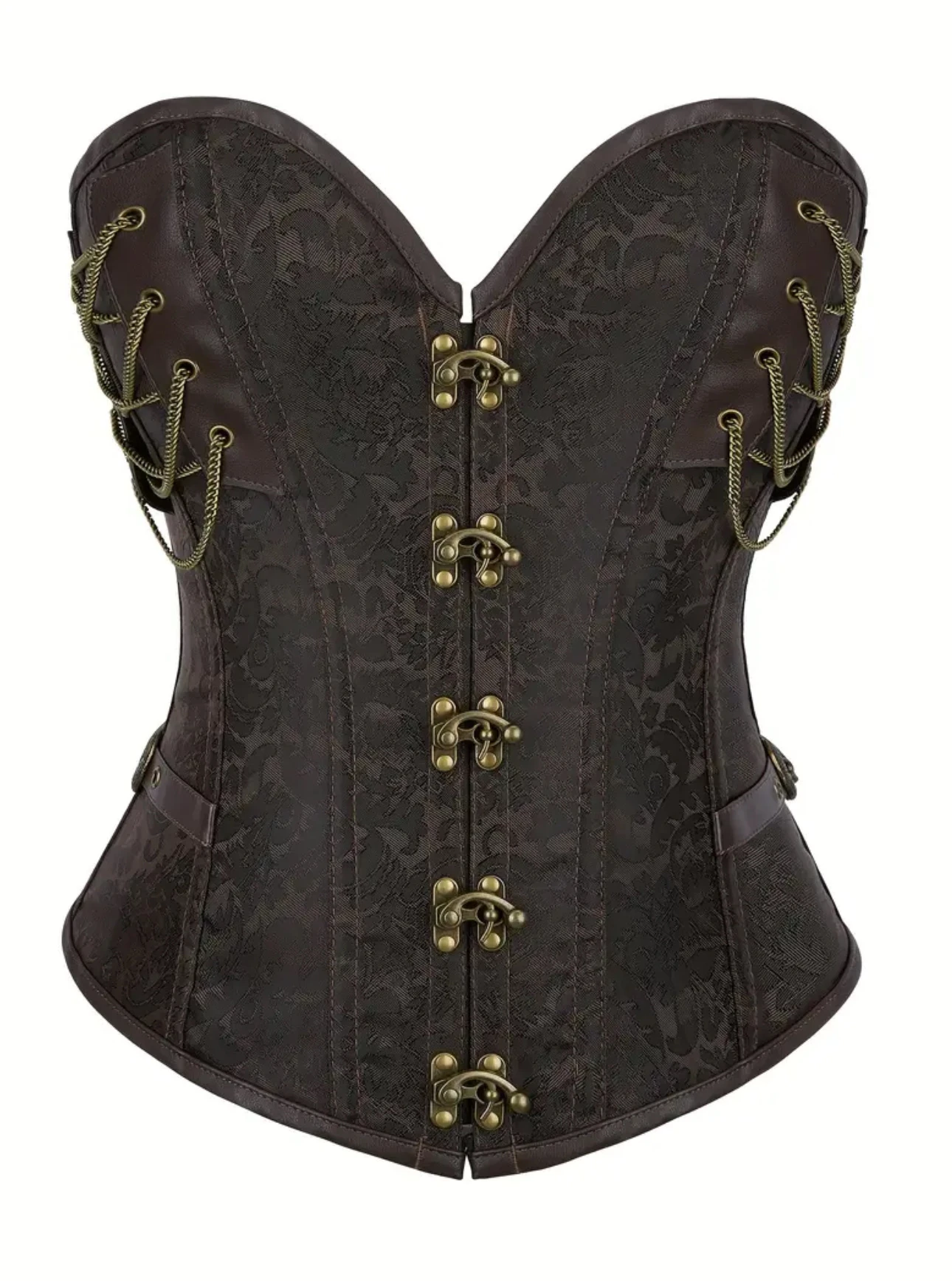 Kahverengi Deri Vintage Korse