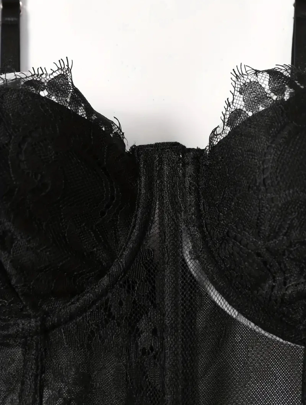 Siyah Dantel Gotik Korse