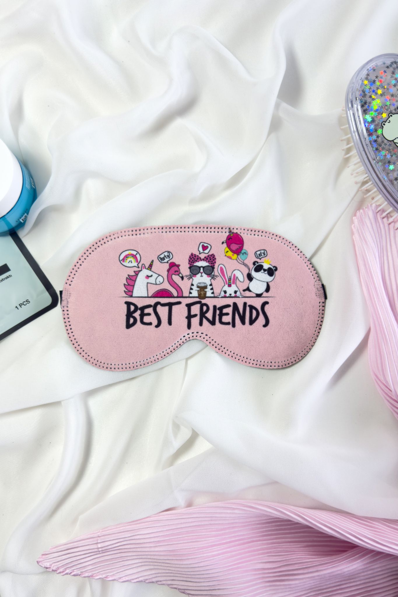 Best Friends Desenli Uyku Göz Bandı