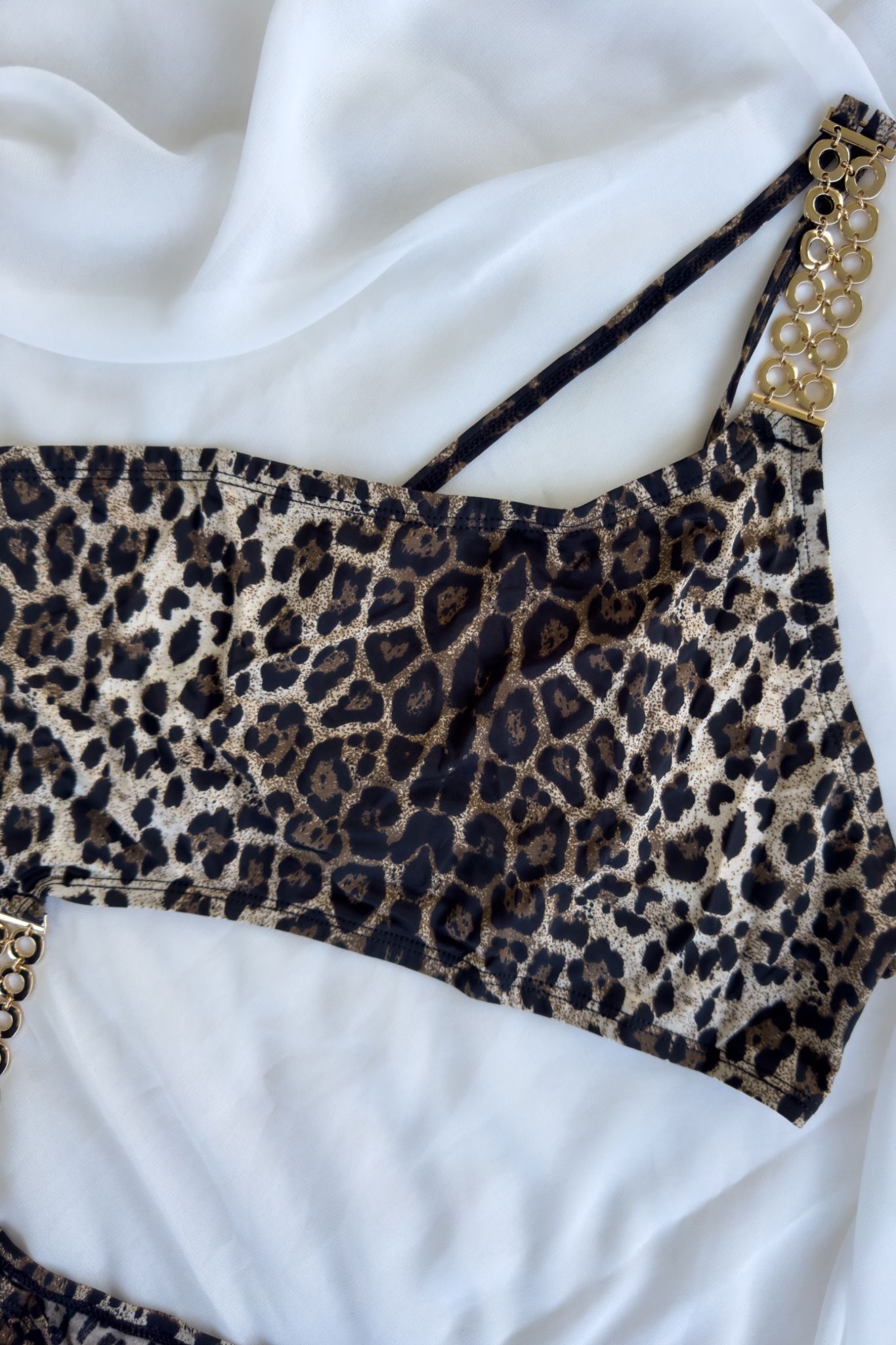 Leopar Desenli Bodysuit