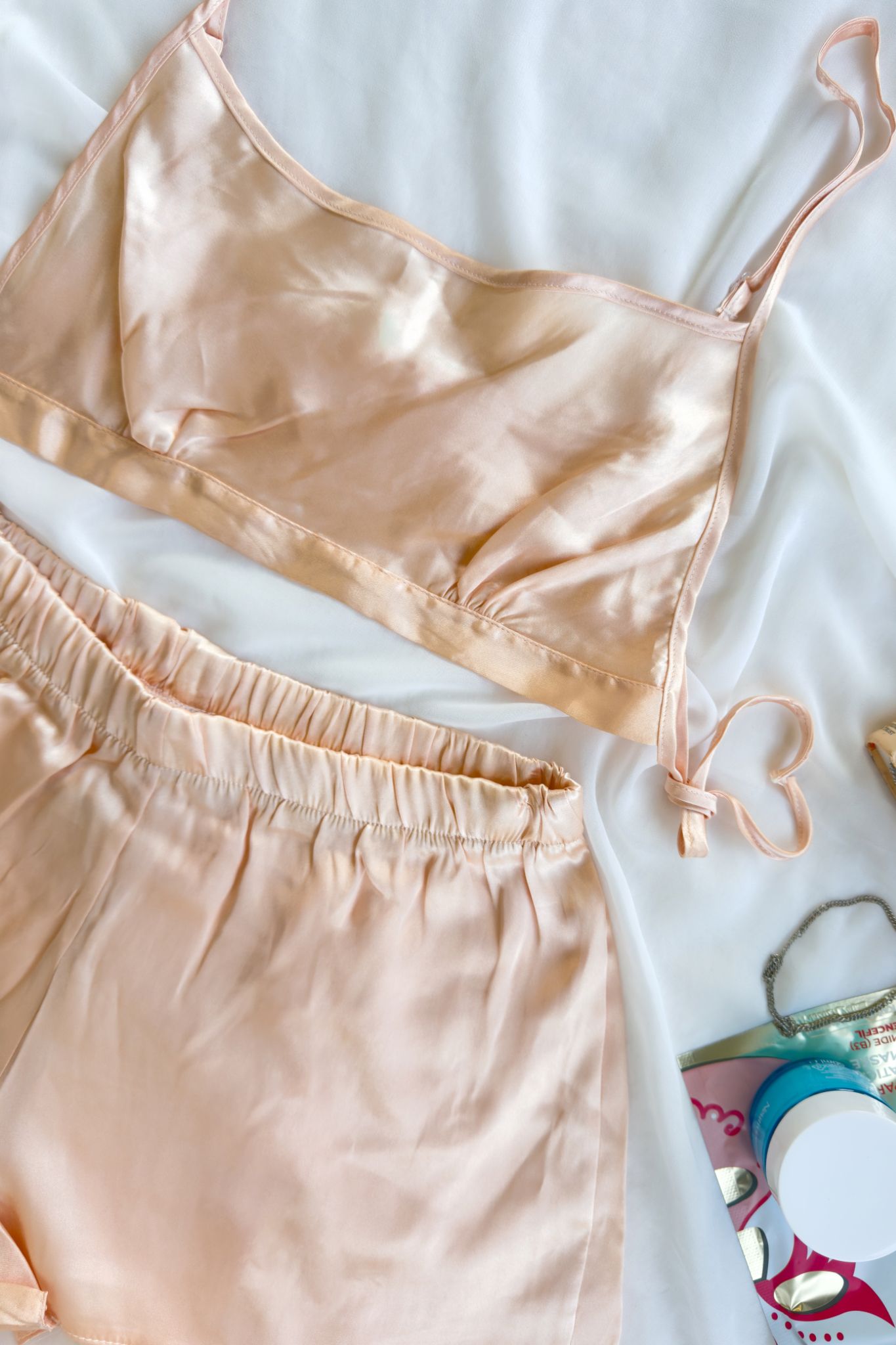 Saten Sarı Pijama Takımı
