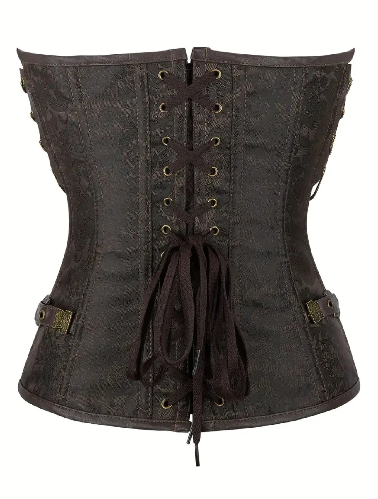 Kahverengi Deri Vintage Korse