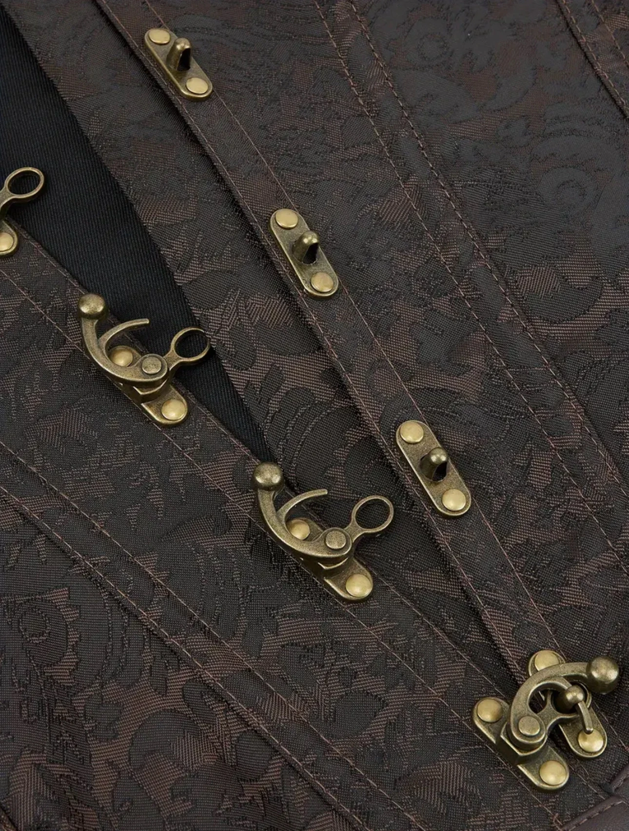 Kahverengi Deri Vintage Korse