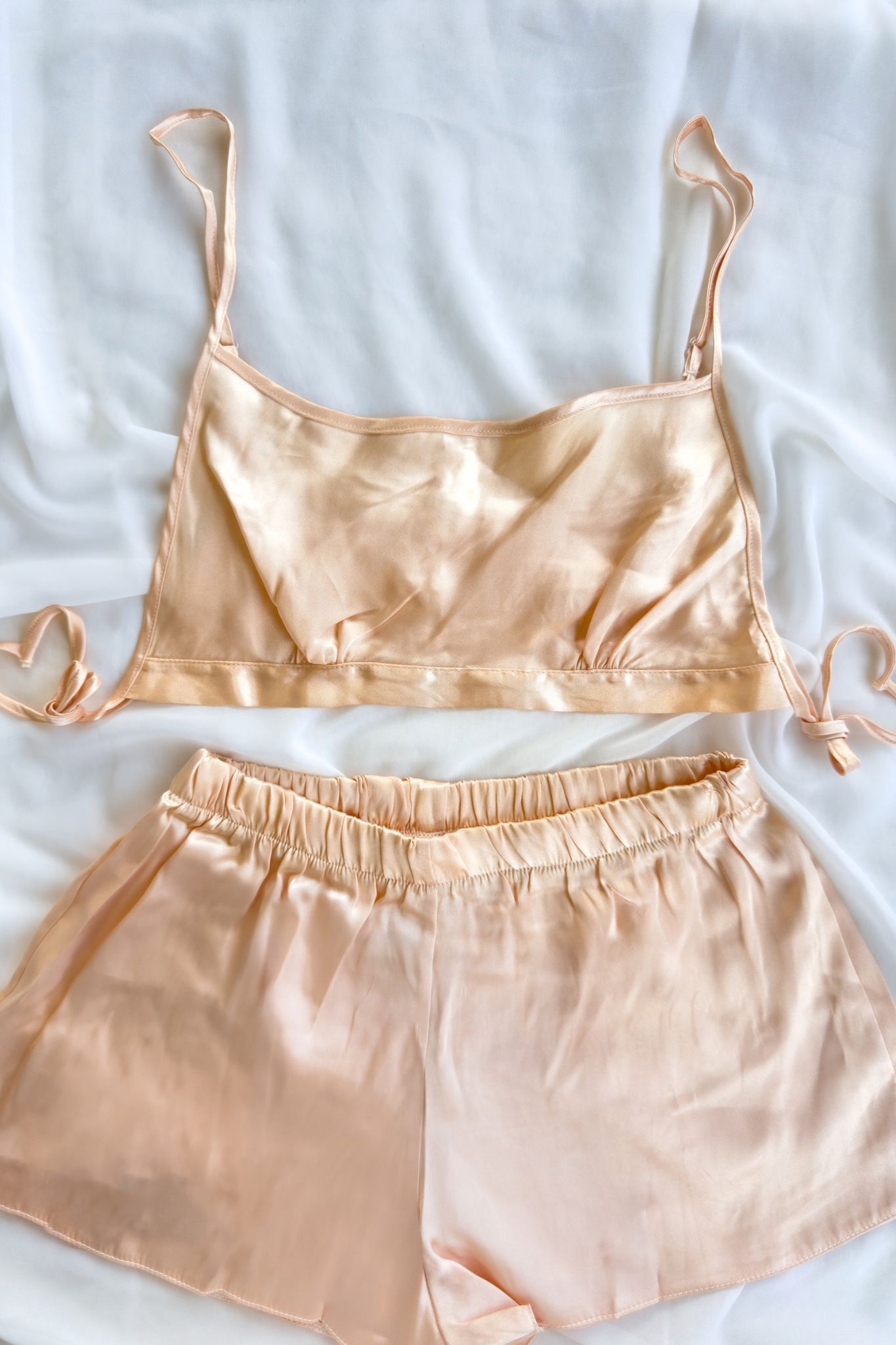 Saten Sarı Pijama Takımı