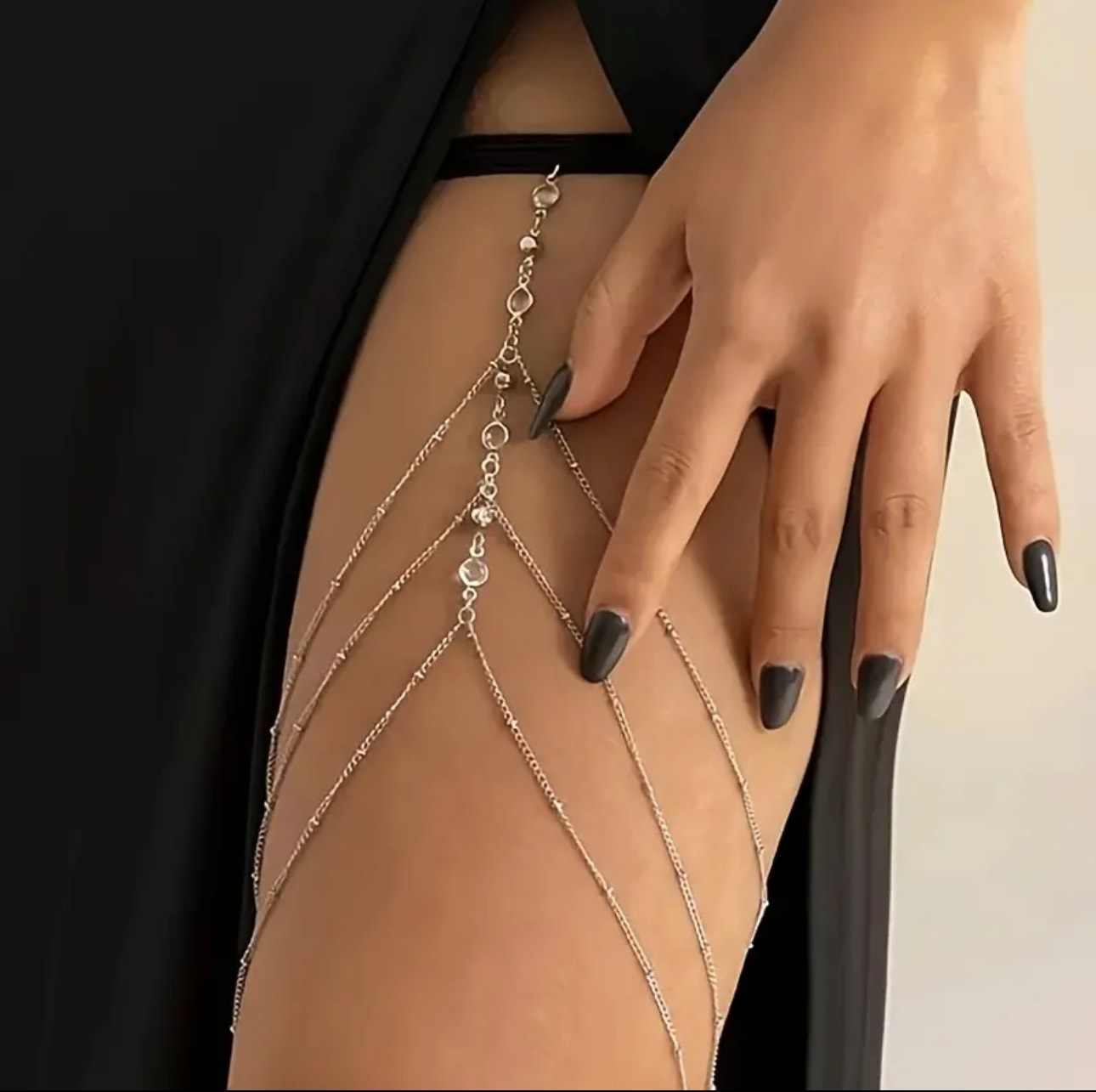Silver Taşlı Bacak Bandı