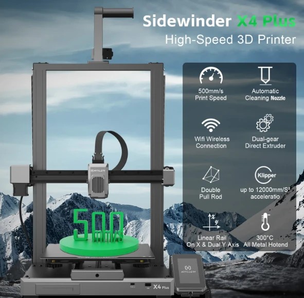 Artillery® Sidewinder X4 Plus 3D Yazıcı