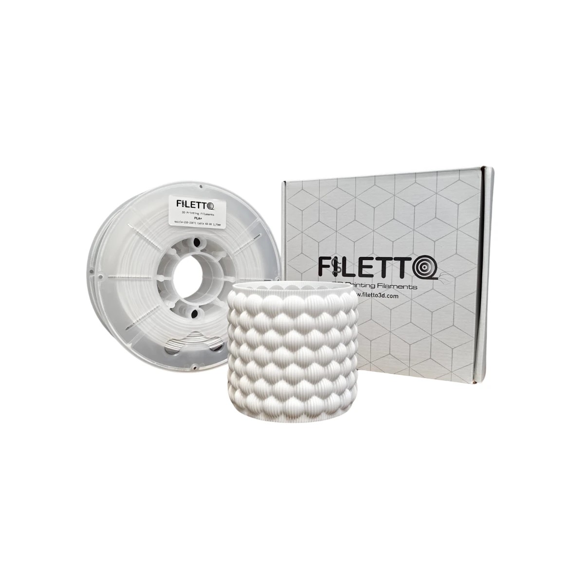 Filetto Pla+ Beyaz Filament 1.75mm 1 KG