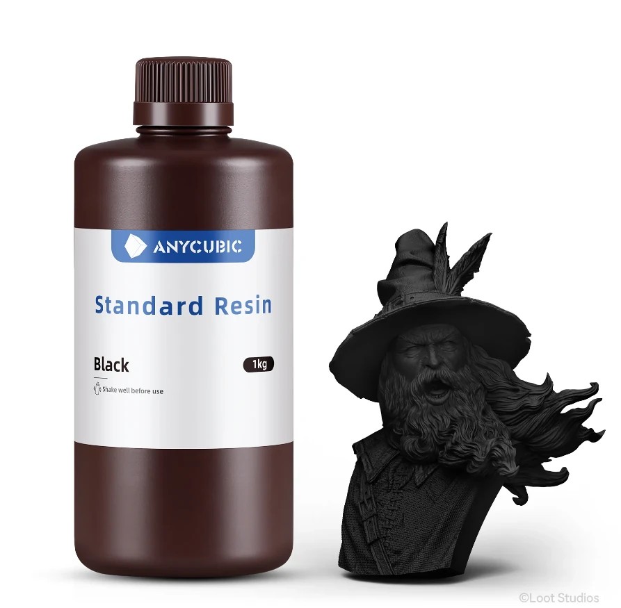 Anycubic Standart Uv Siyah Reçine 1 KG - SLA (YENİ SERİ)