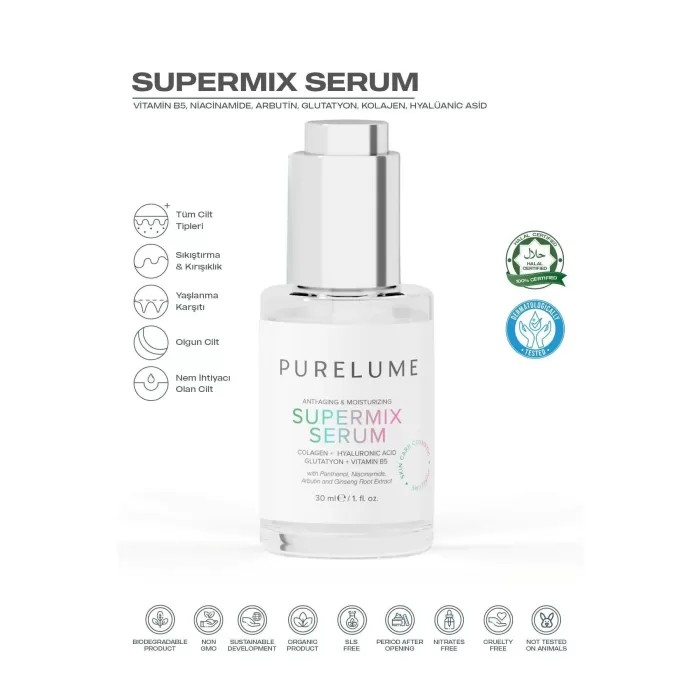 PURELUME SUPER MIX BOTOX ETKİLİ CİLT SIKILAŞTIRICI BAKIM SERUMU 30 ml