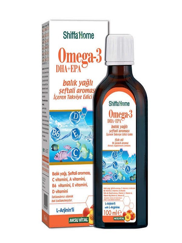 Omega-3 EPA+DHA Balık Yağı Şeftali Aromalı Şurup 100 ML