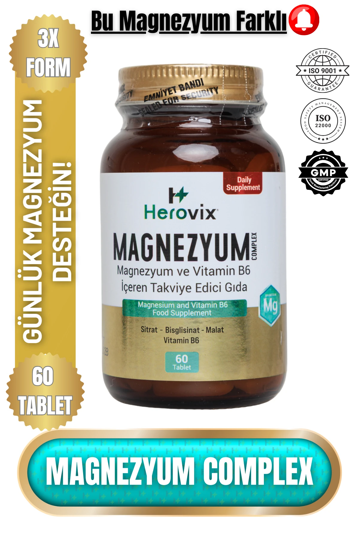 Herovix Magnezyum Complex 60 Tablet 