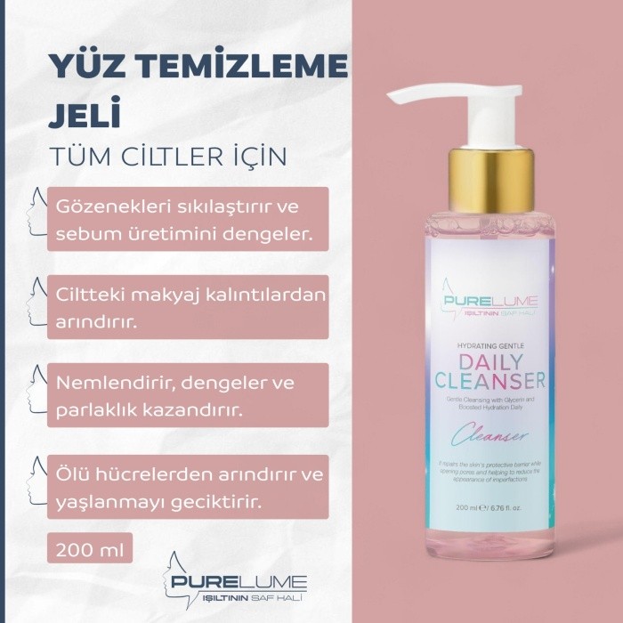 Pure Lume DAILY CLEANSER TÜM CİLTLER İÇİN YÜZ YIKAMA JELİ 200 ML