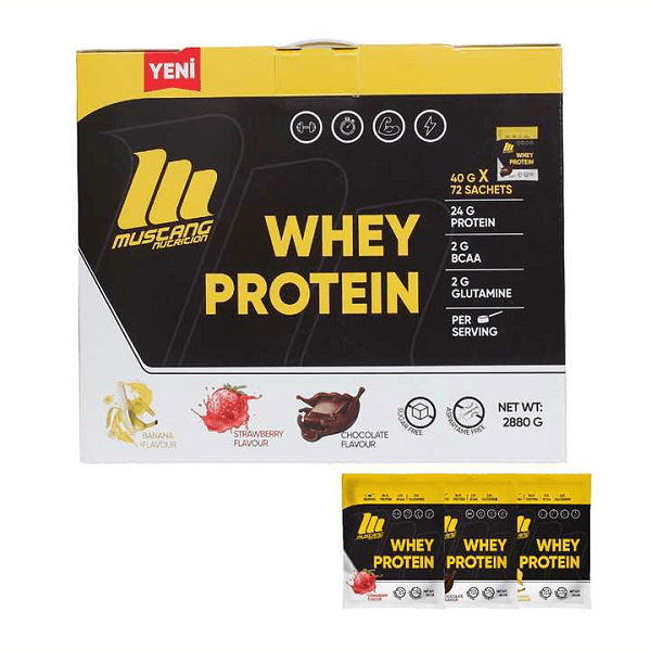Mustang Nutrition Whey Protein 72 Saşe 2880 Gr