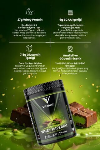Whey Imperial 988G. Protein Tozu 26 Servis FISTIKLI ÇİKOLATA