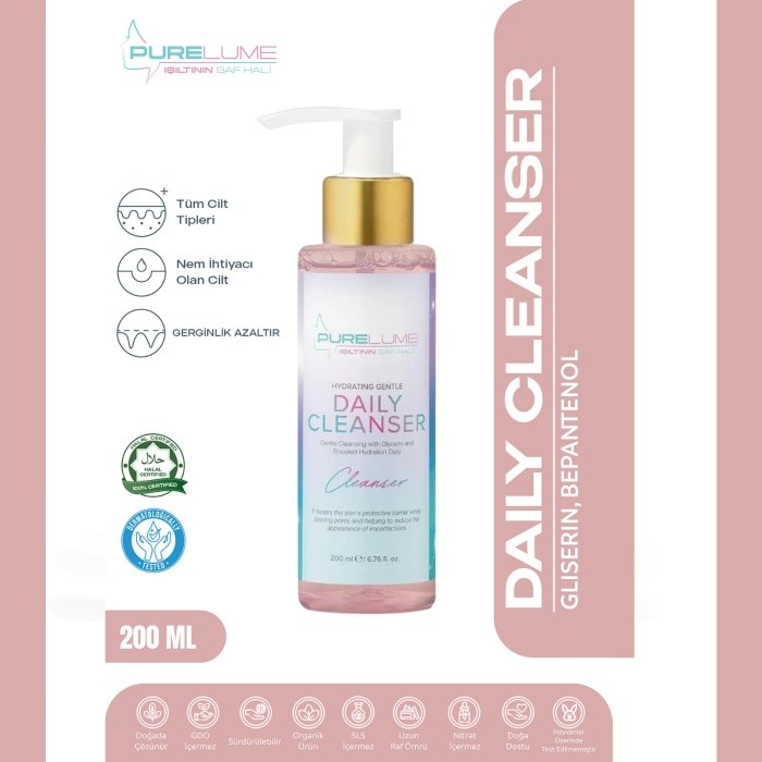 Pure Lume DAILY CLEANSER TÜM CİLTLER İÇİN YÜZ YIKAMA JELİ 200 ML