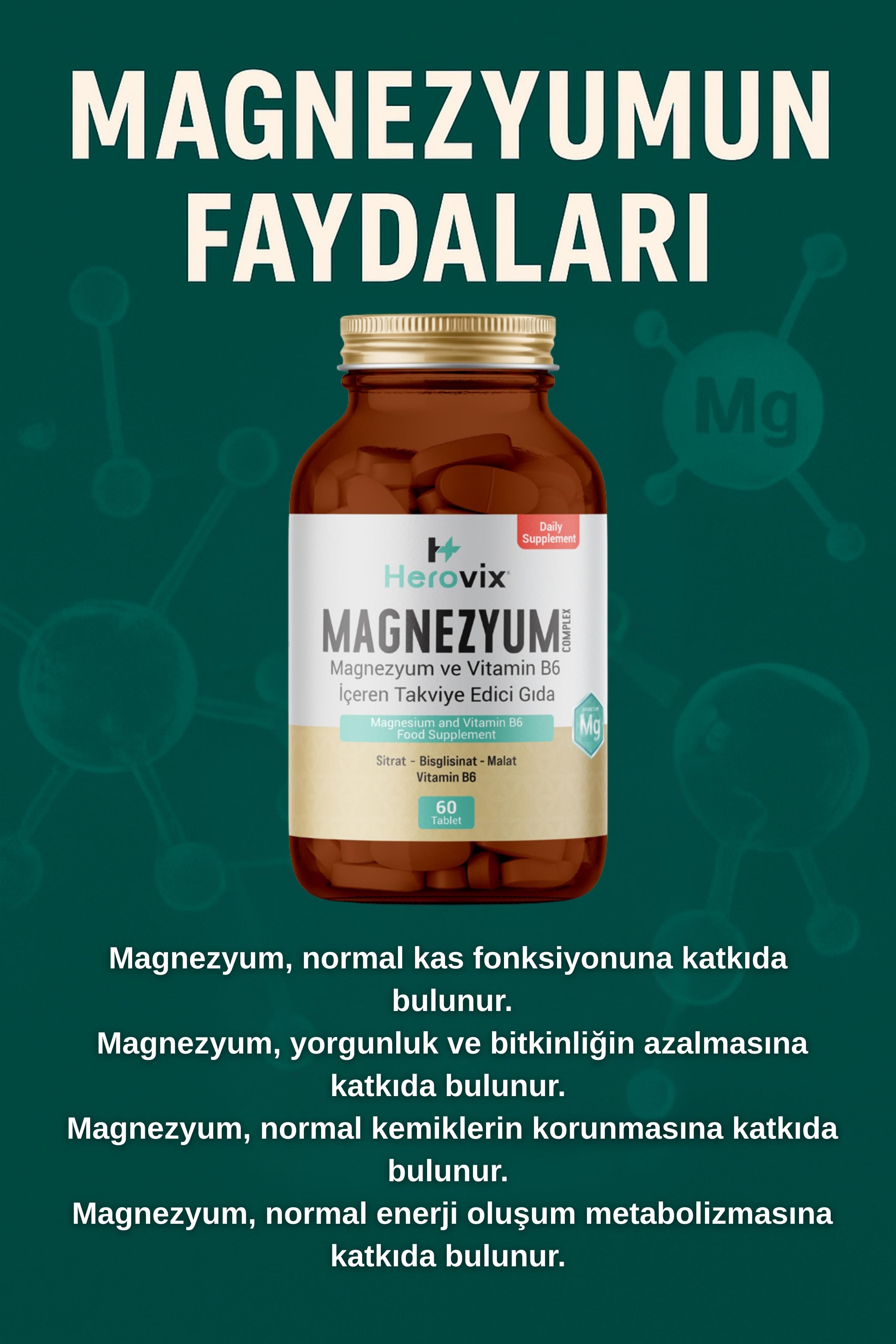 Herovix Magnezyum Complex 60 Tablet 